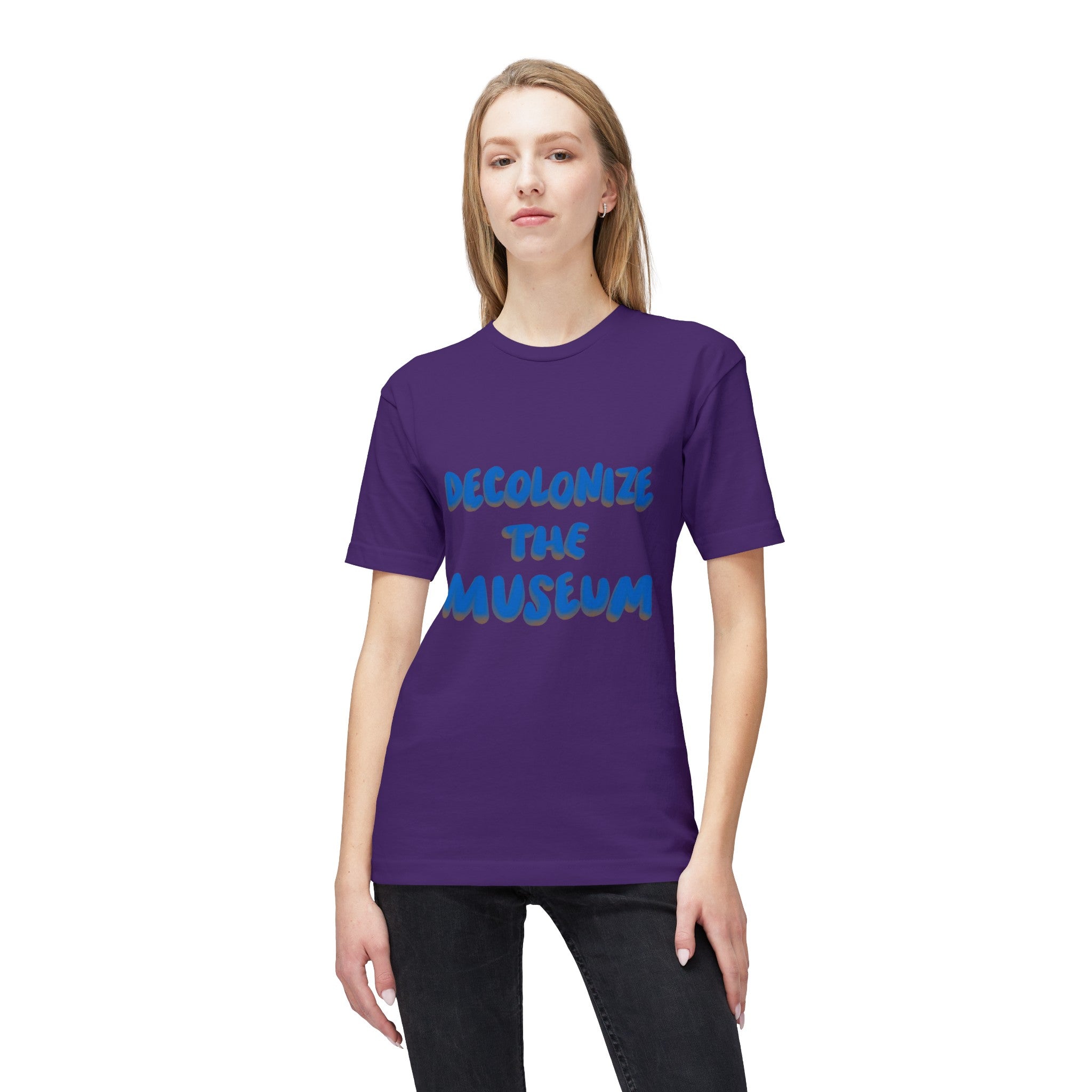 DECOLONIZE THE MUSEUM Unisex Midweight T-shirt, Made in US