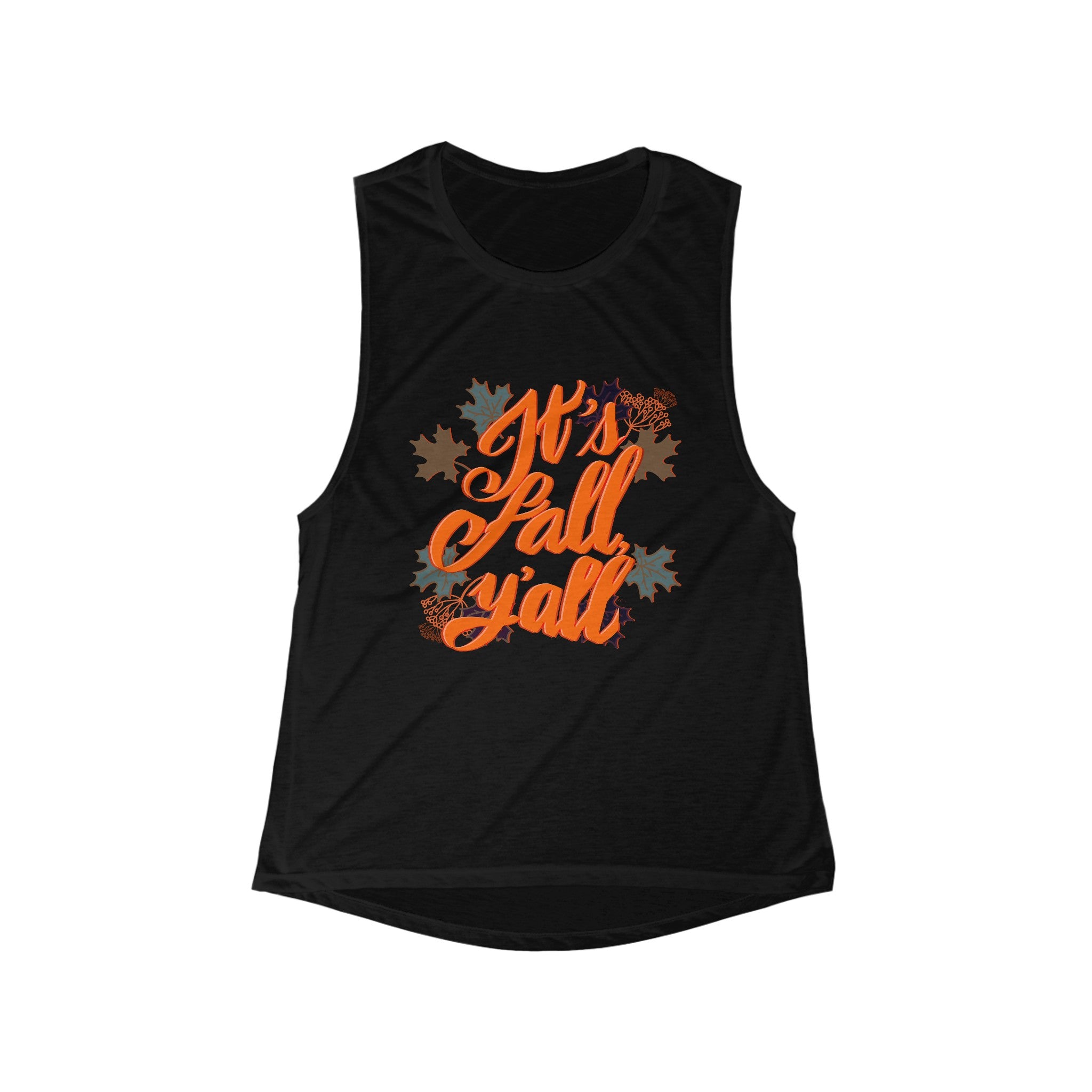 IT’S FALL, Y’ALL Women's Flowy Scoop Muscle Tank