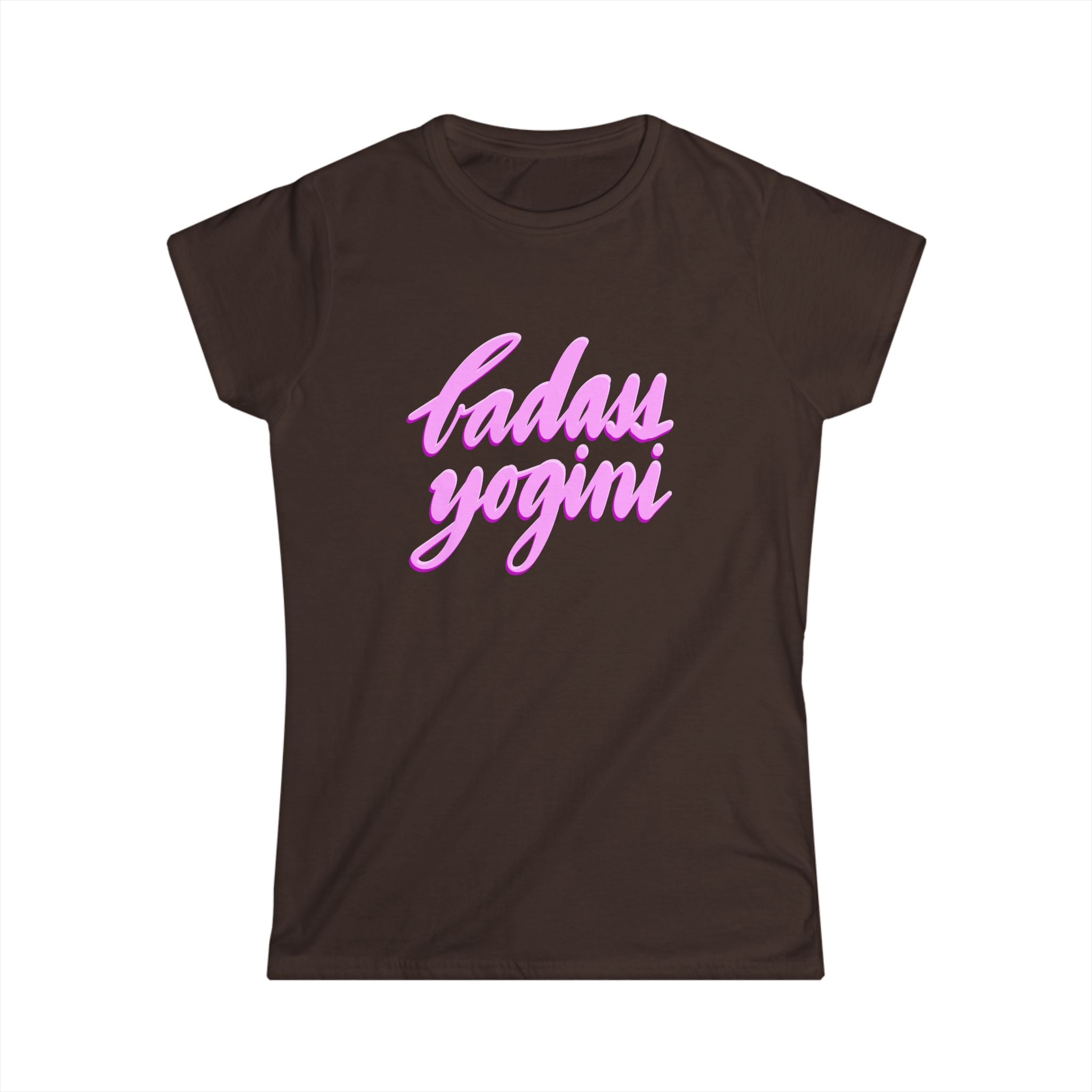 'Badass Yogini' Women's Softstyle Tee - Empowering T-Shirt for Yoga Lovers