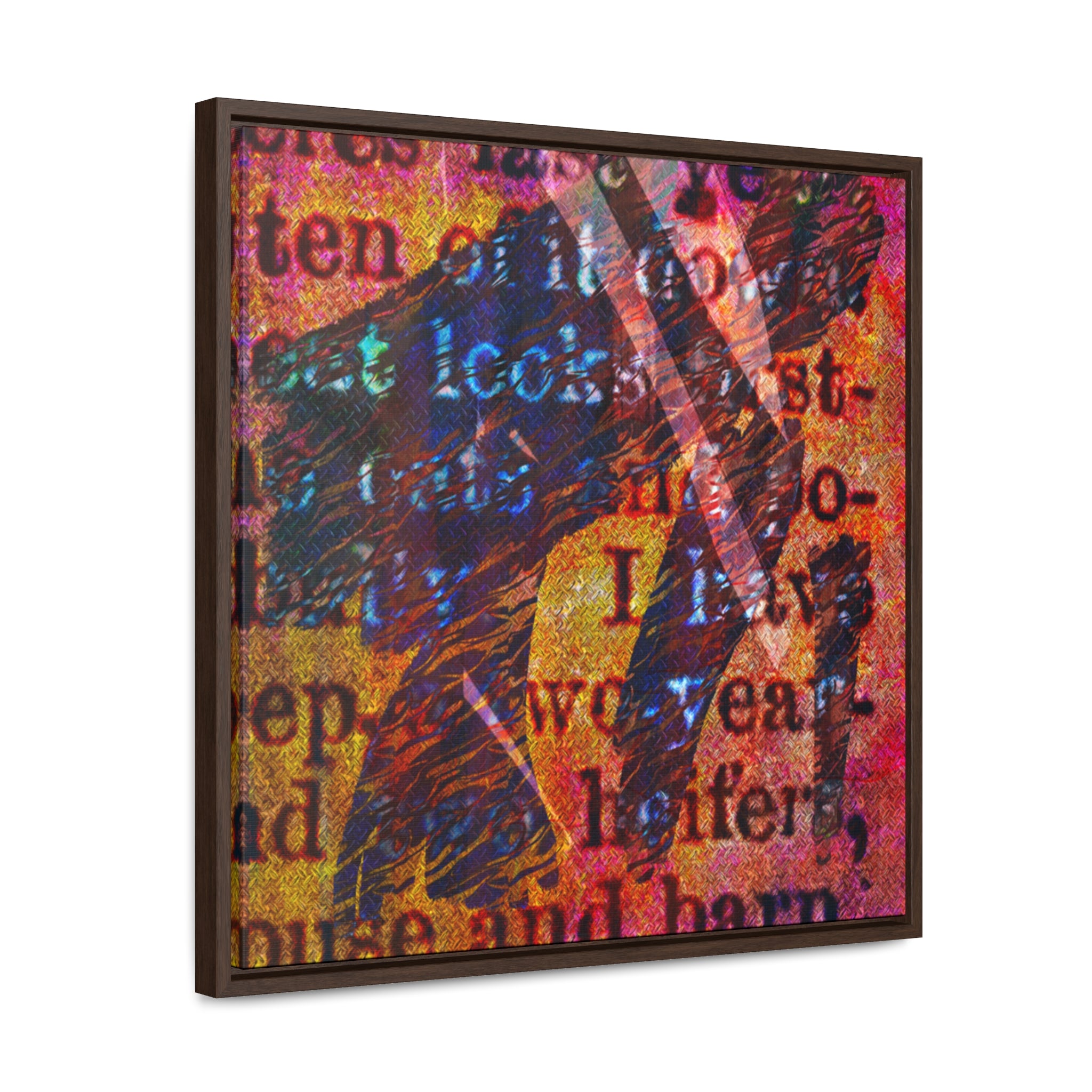 WORDS PEOPLE SAY Gallery Canvas Wraps, Square Frame