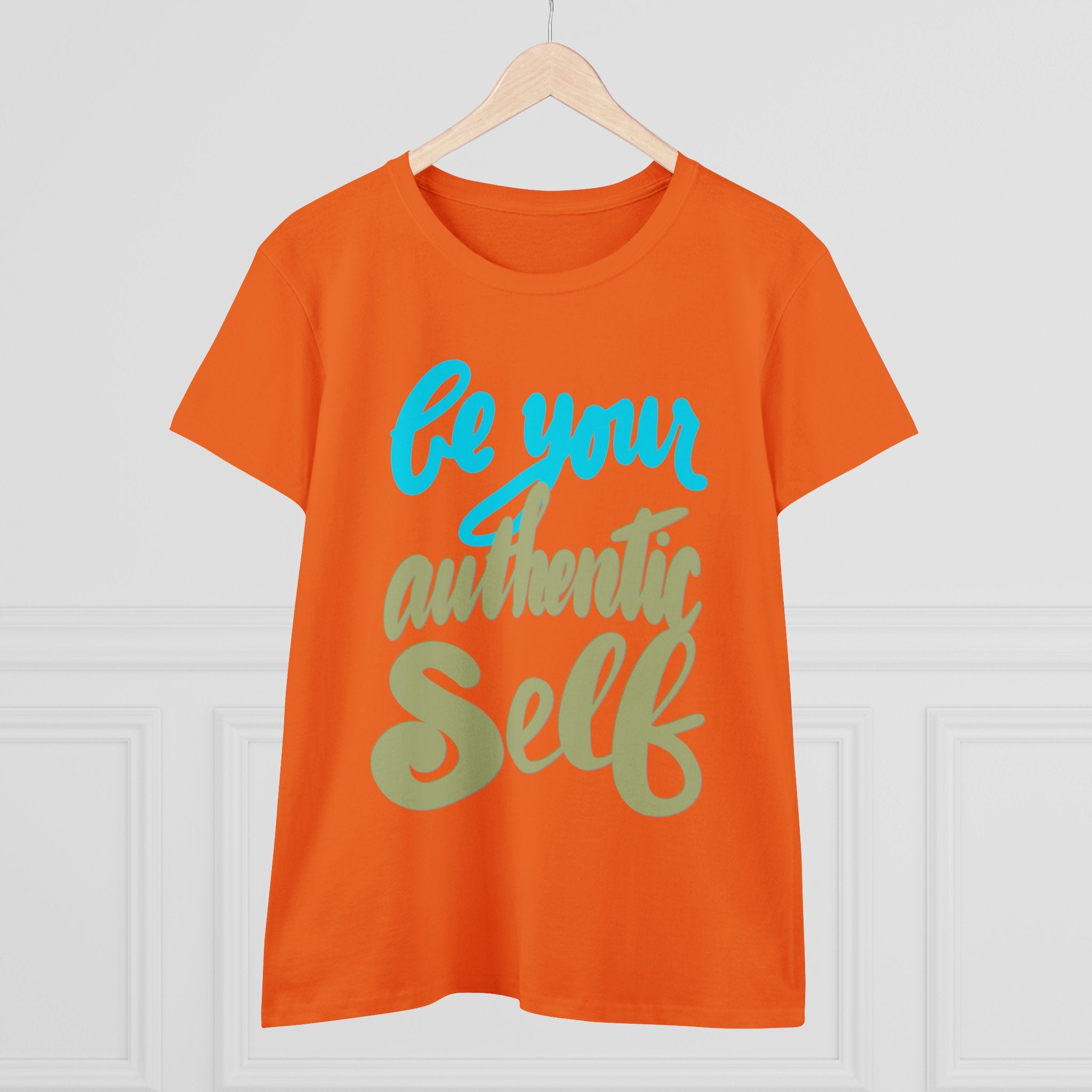 BE YOUR AUTHENTIC SELF Women's Midweight Cotton Tee