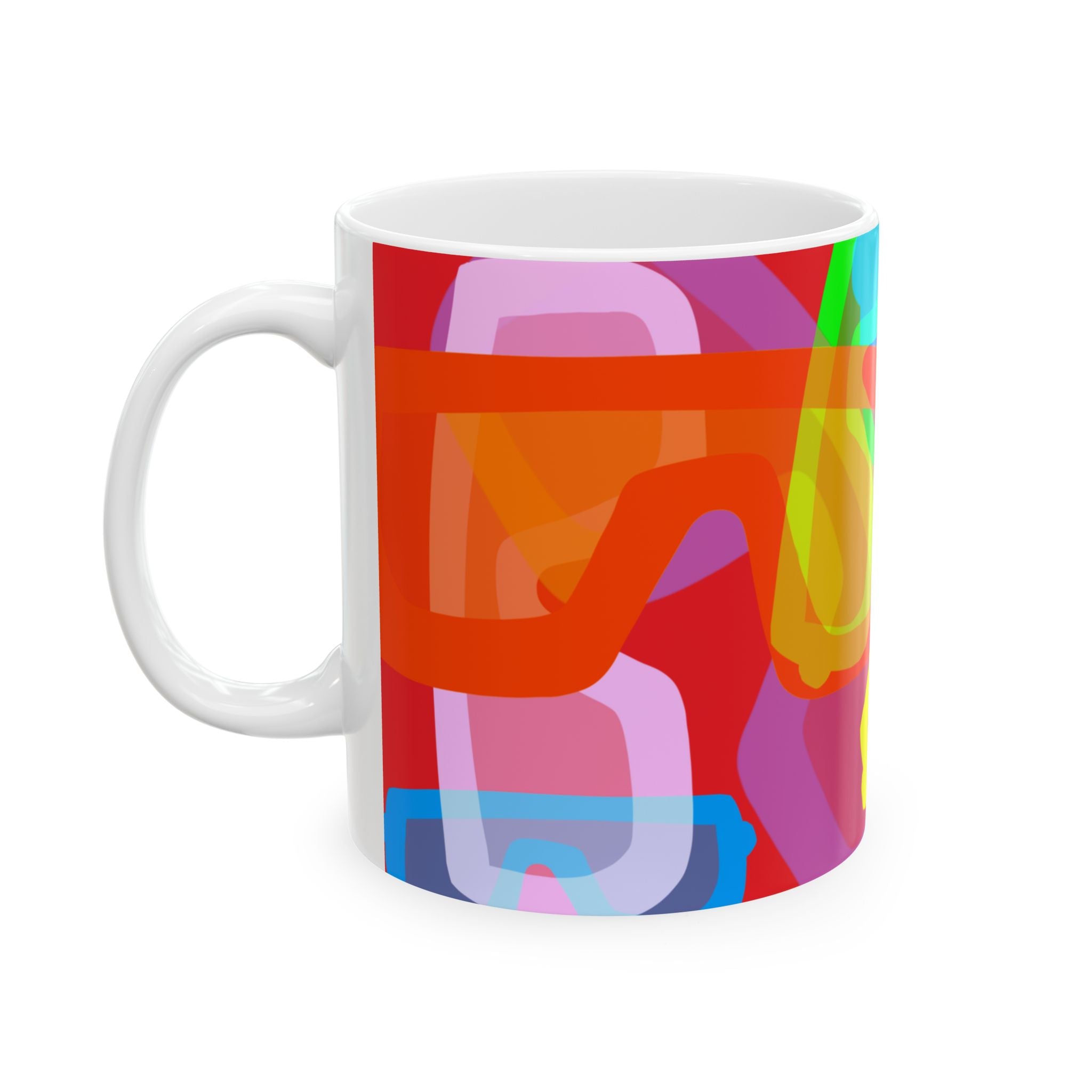Vibrant Sunnies Ceramic Mug - Colorful Unique Coffee Cup