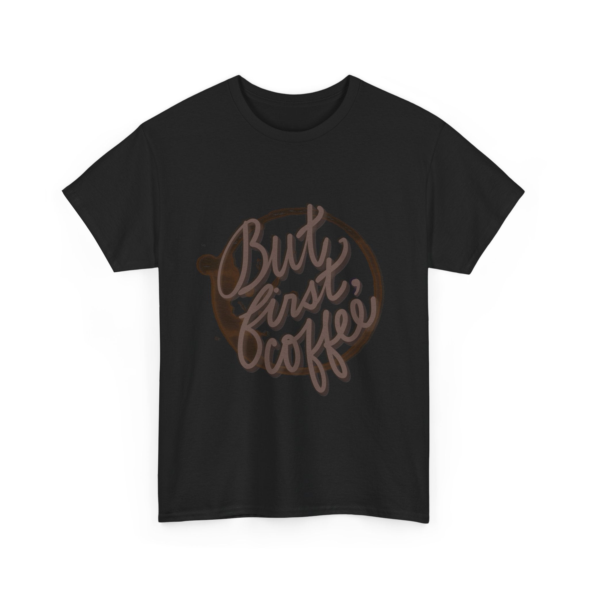 BUT FIRST, COFFEE Unisex Heavy Cotton Tee
