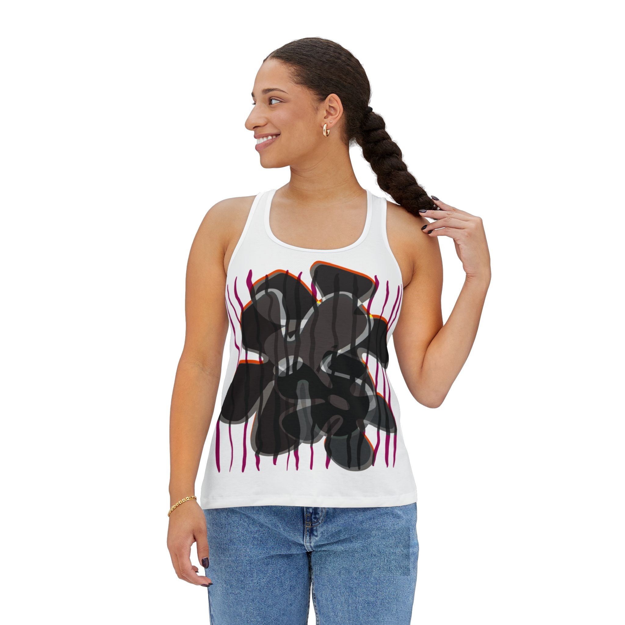 Floral Design Women's Tank Top - Stylish Summer Apparel