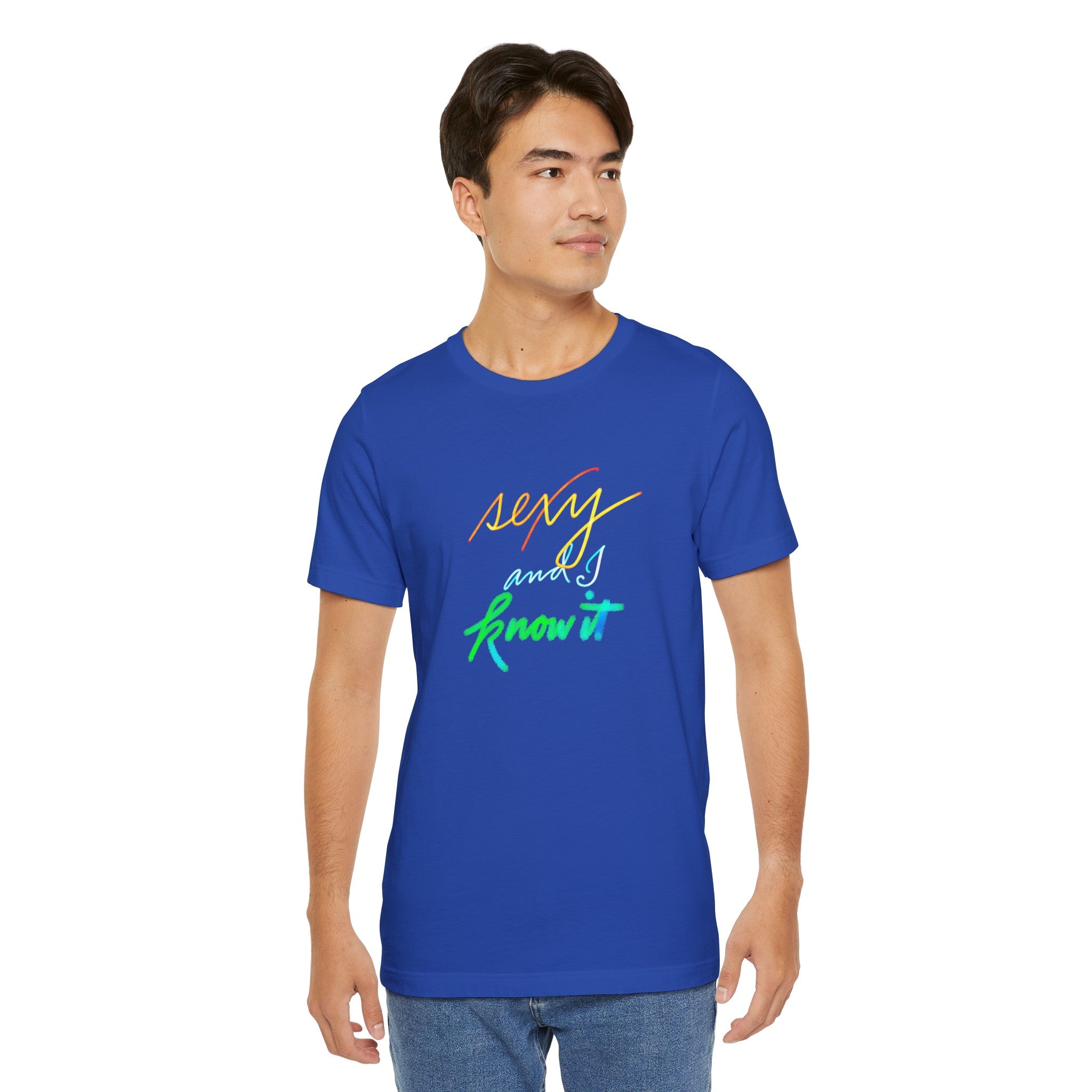 SEXY AND I KNOW IT Unisex Jersey Short Sleeve Tee