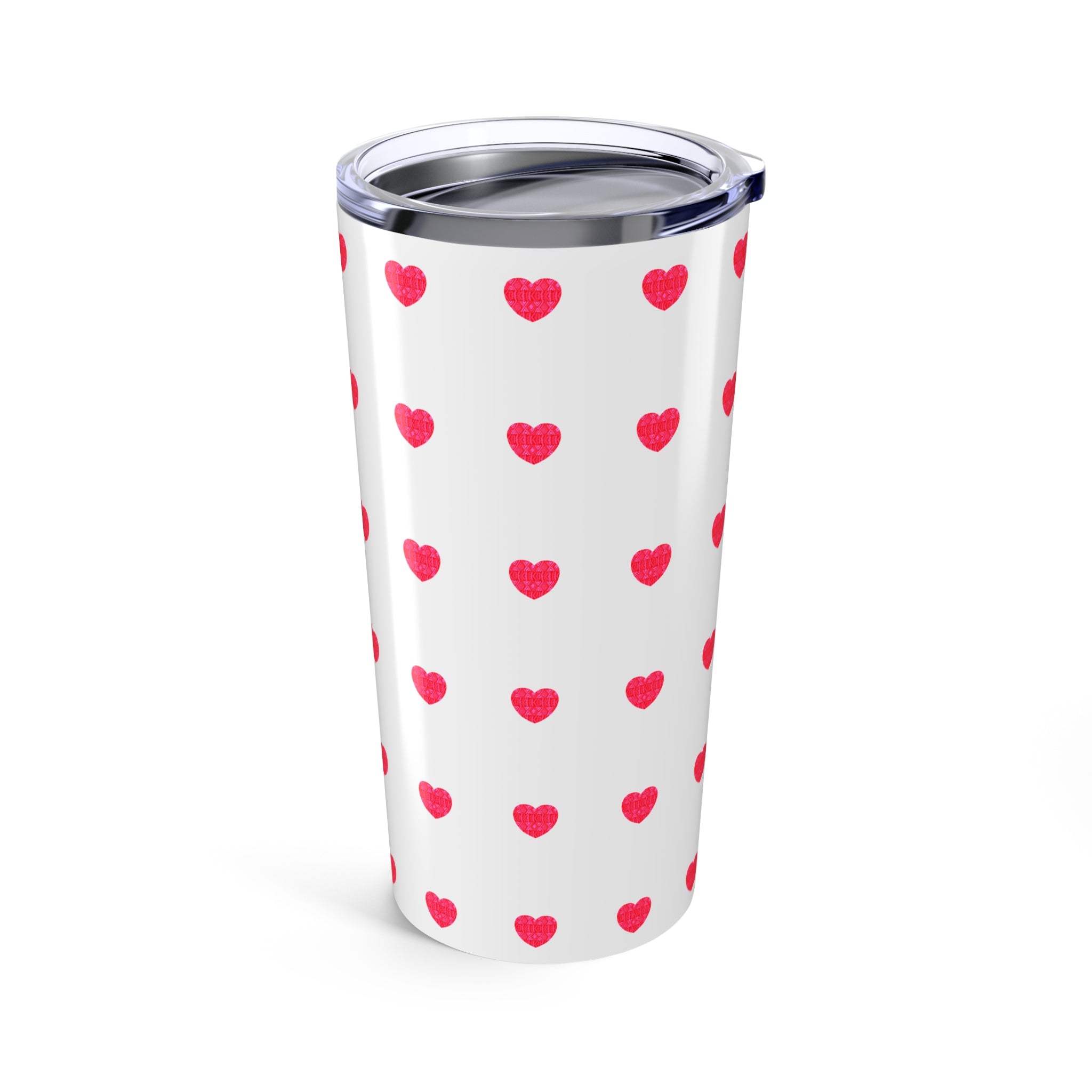 Heart Pattern 20oz Tumbler - Cute Drinkware for Valentine's Day & Everyday Love