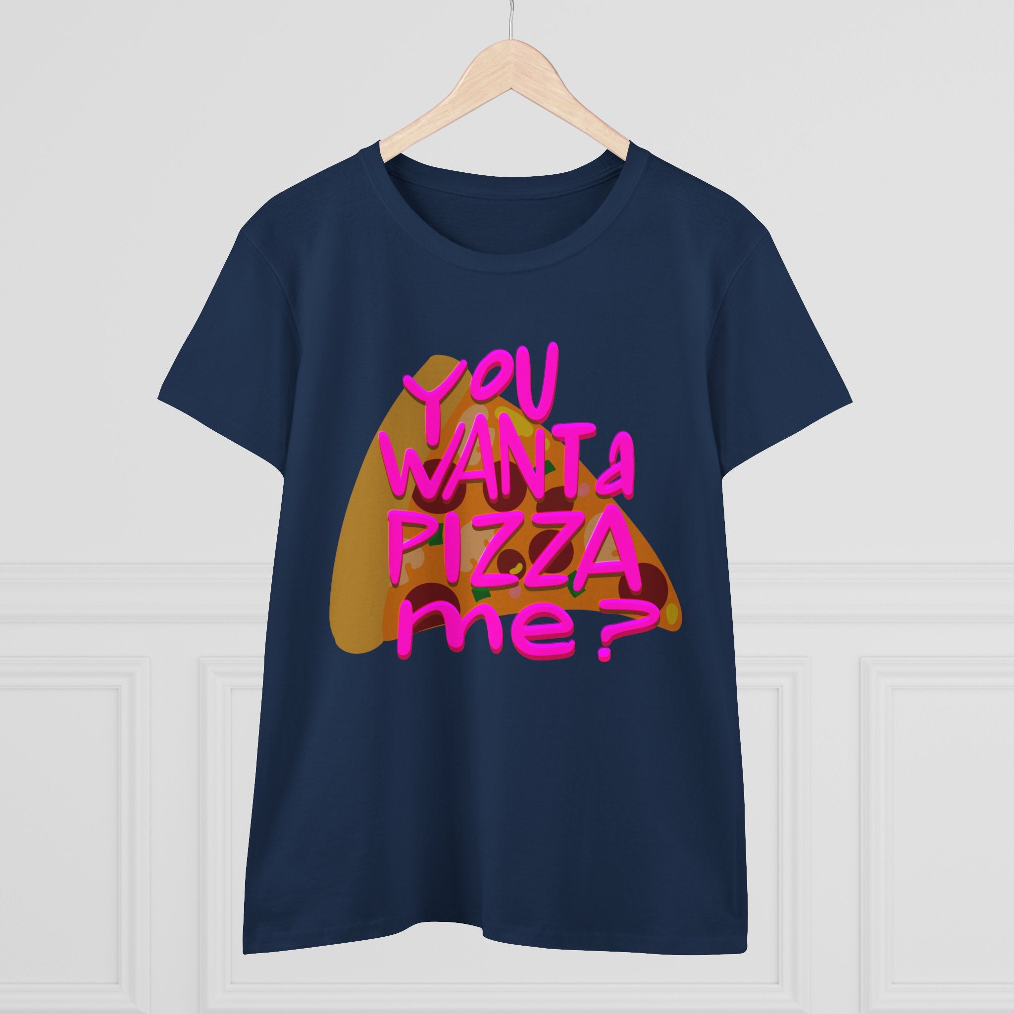 Pizza Quote Tee - Casual Cotton Shirt