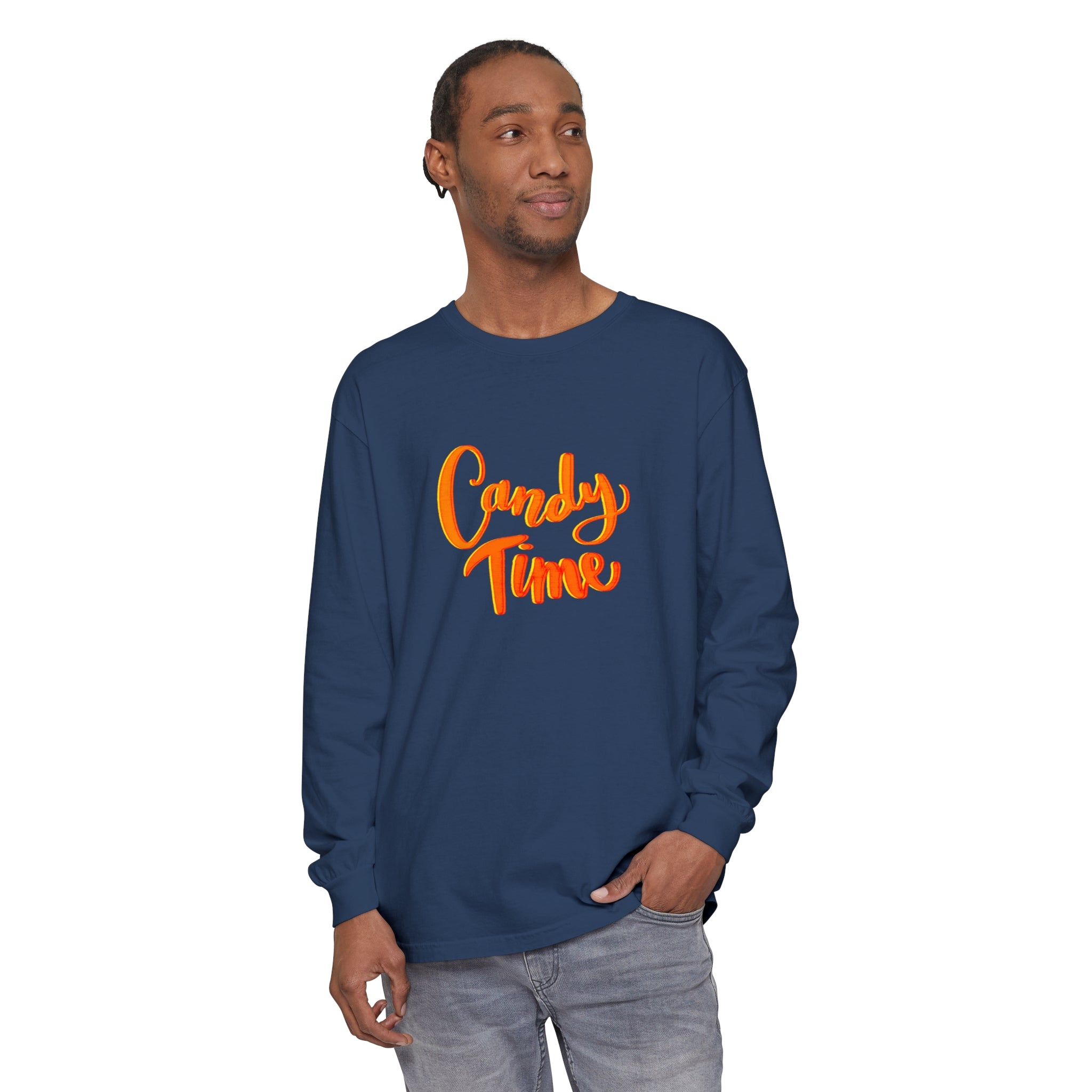 CANDY TIME Unisex Garment-dyed Long Sleeve T-Shirt