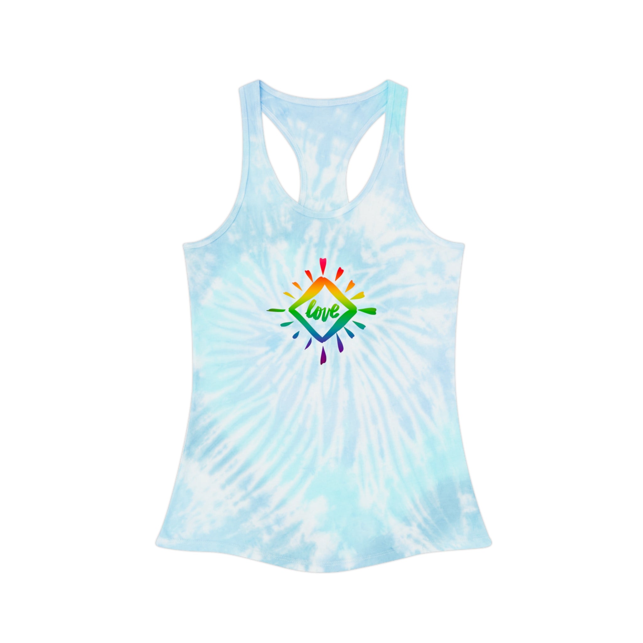 YOGA LOVE Tie Dye Racerback Tank Top
