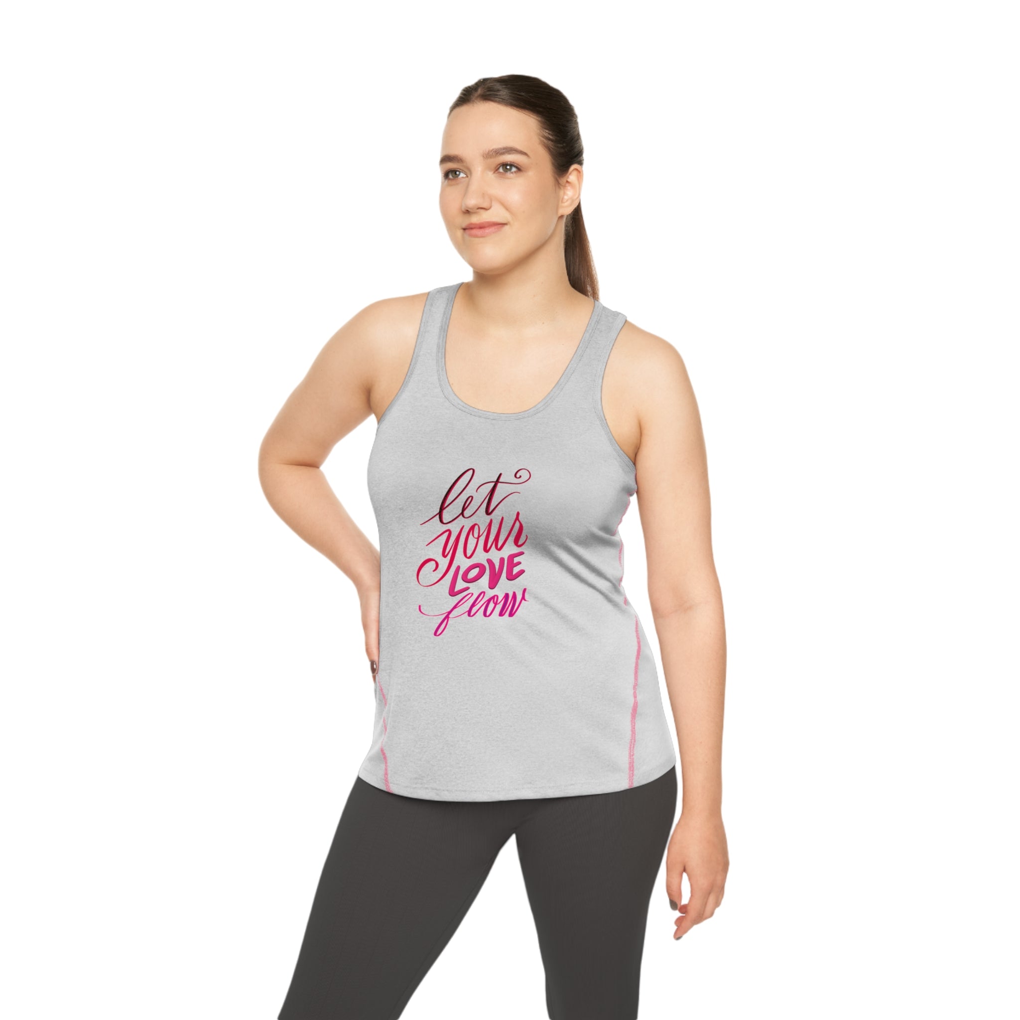 LET YOUR LOVE FLOW Women's Racerback Sports Top