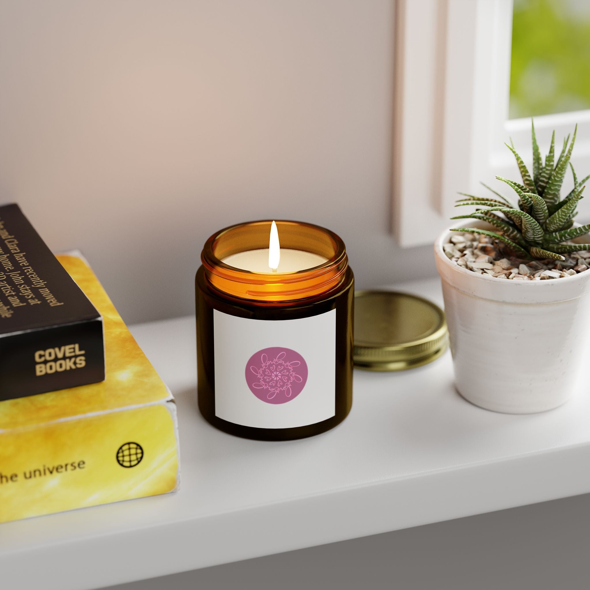 Relaxing Scented Candle - Coconut Apricot Wax (4oz, 9oz), Aromatherapy, Self-Care, Home Decor, Gift for Her, Celebration