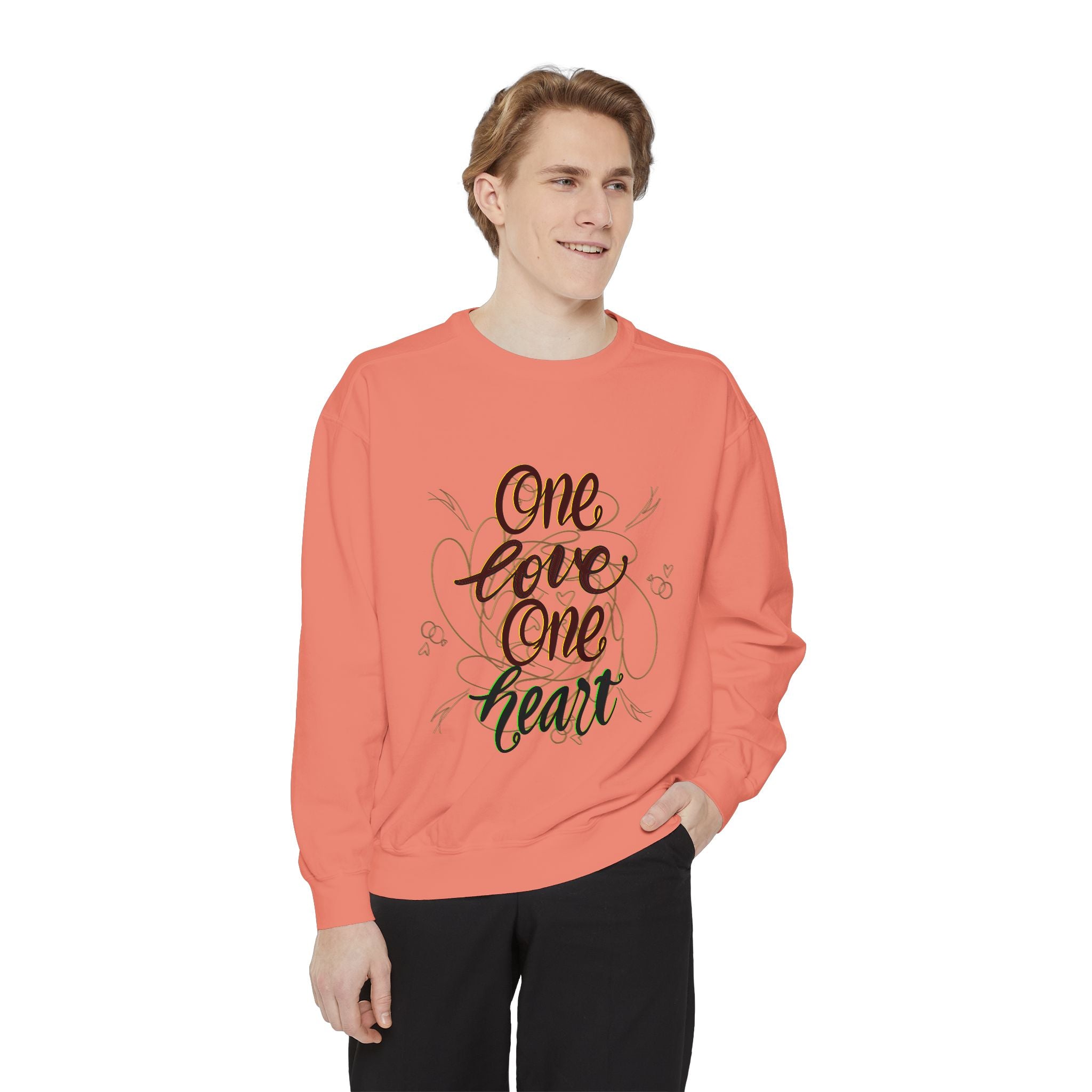 ONE LOVE Unisex Garment-Dyed Sweatshirt