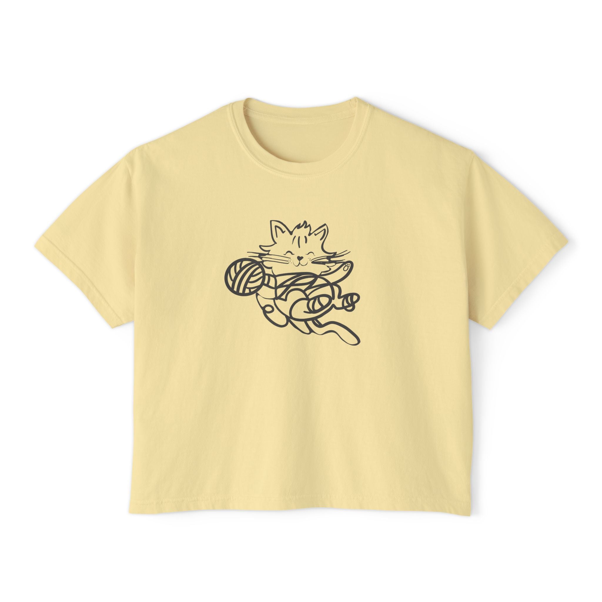 Cat Lover's Boxy Tee - Cute & Comfy Women's T-Shirt