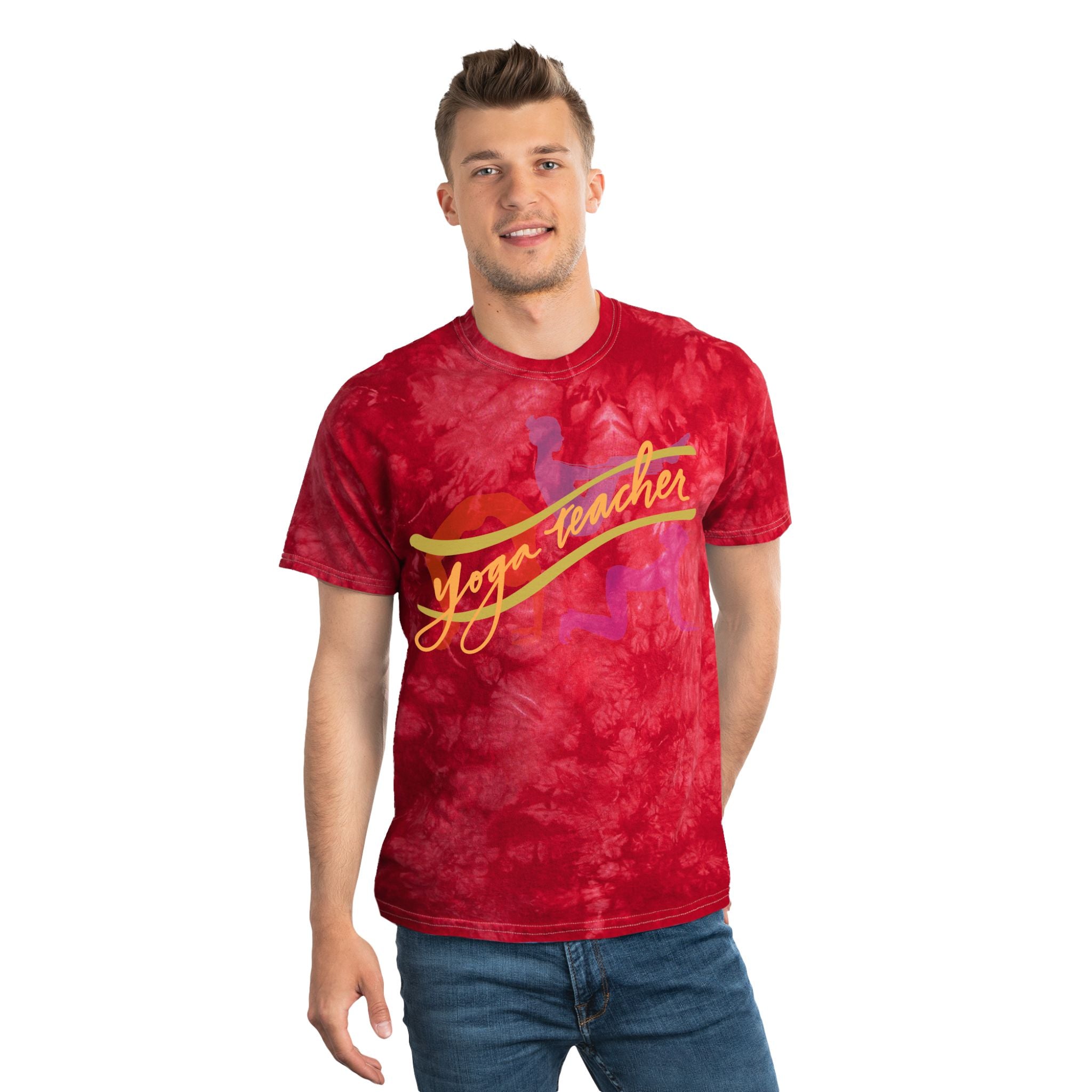 Tie-Dye Yoga Teacher Tee - Relaxed Fit Shirt for Mindful Living