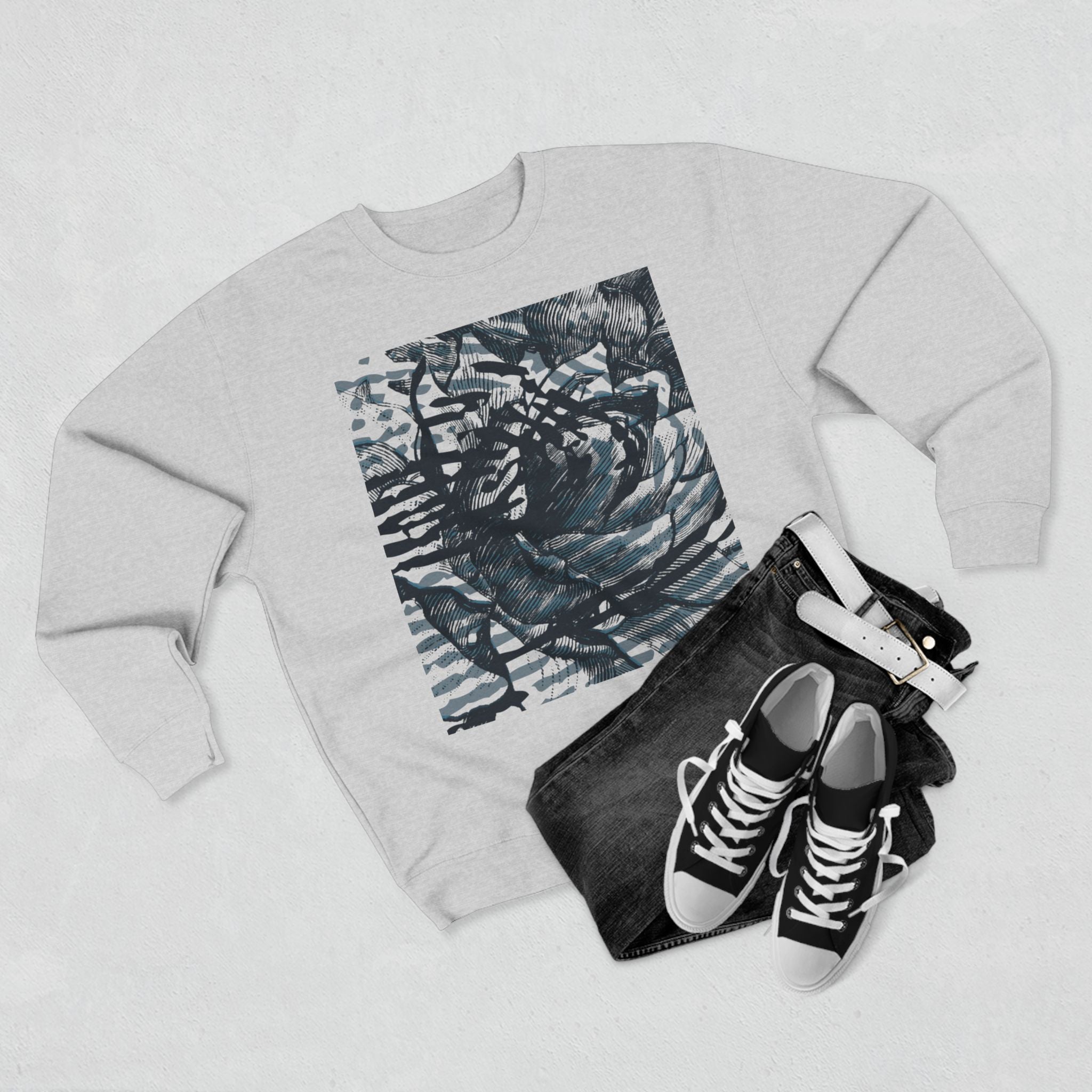 Artistic Unisex Crewneck Sweatshirt | Abstract Pattern Design