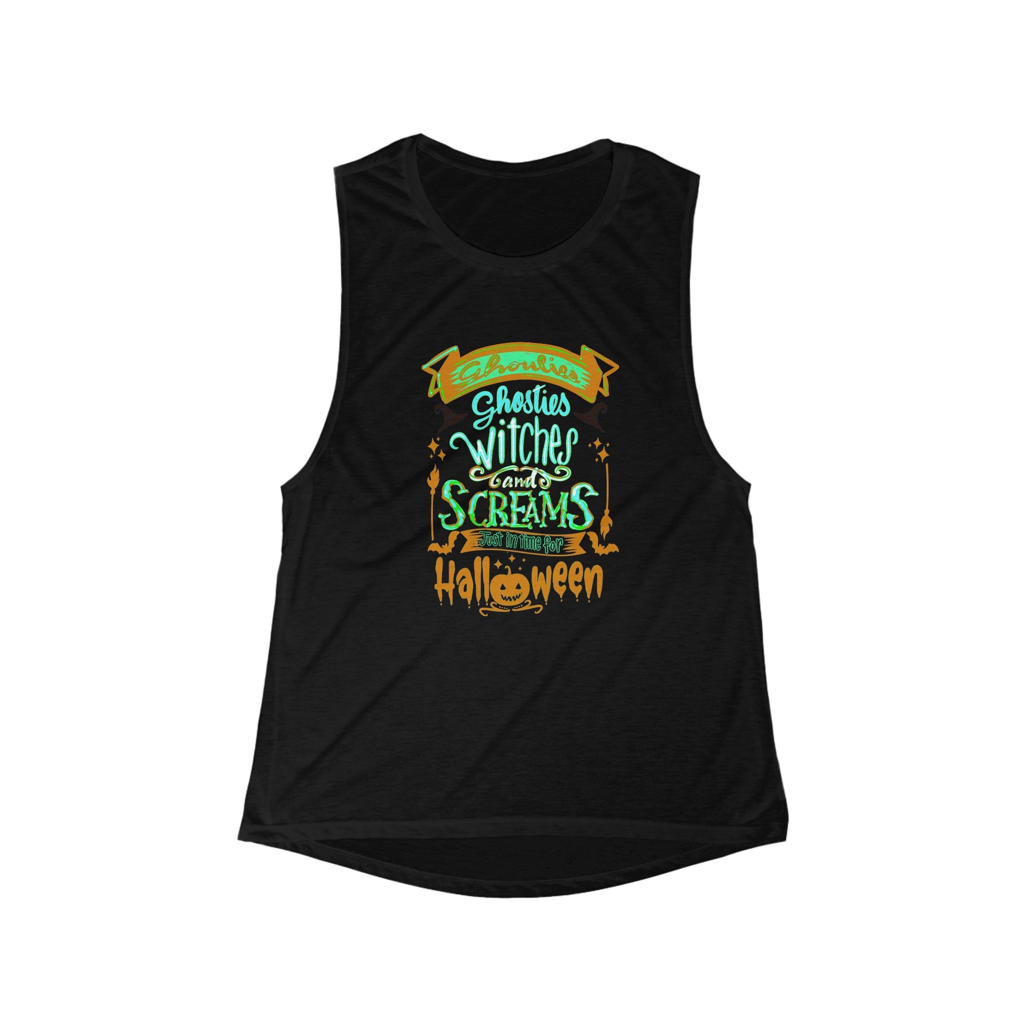 HALLOWEEN SCREAMS Women's Flowy Scoop Muscle Tank