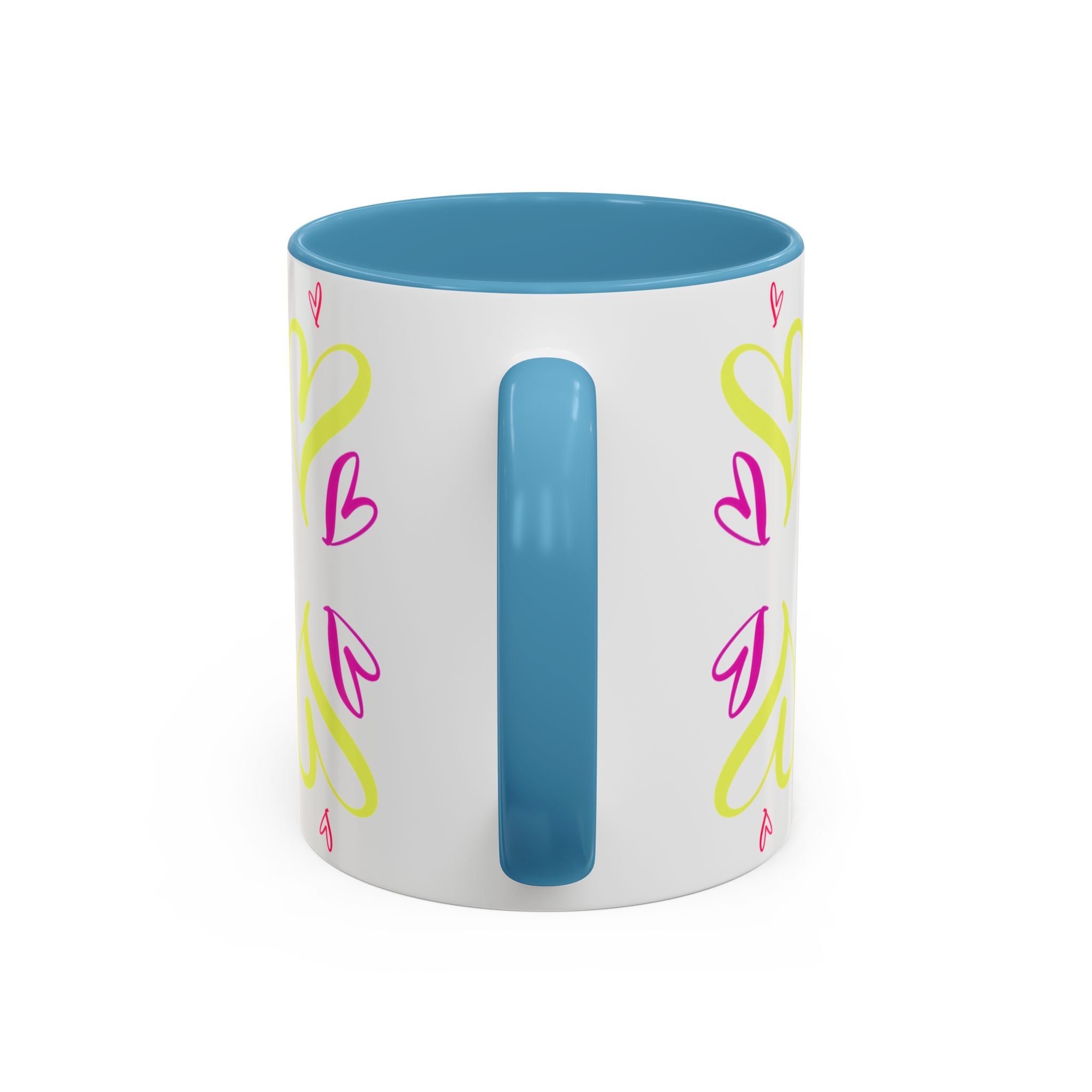 Colorful Heart Accent Coffee Mug | Perfect Gift for Valentine’s Day, Birthdays, Love Notes, and Cozy Mornings