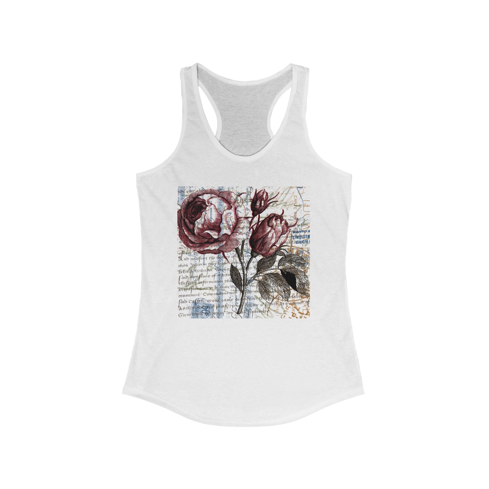 Vintage Floral Racerback Tank for Women - Perfect for Summer Styling