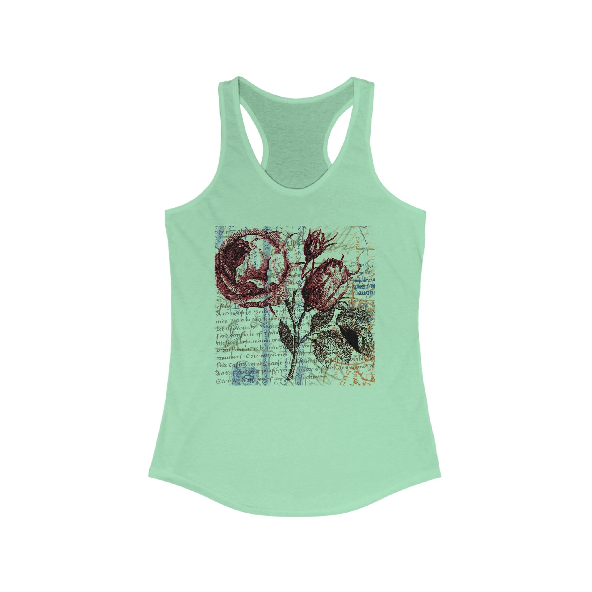 Vintage Floral Racerback Tank for Women - Perfect for Summer Styling