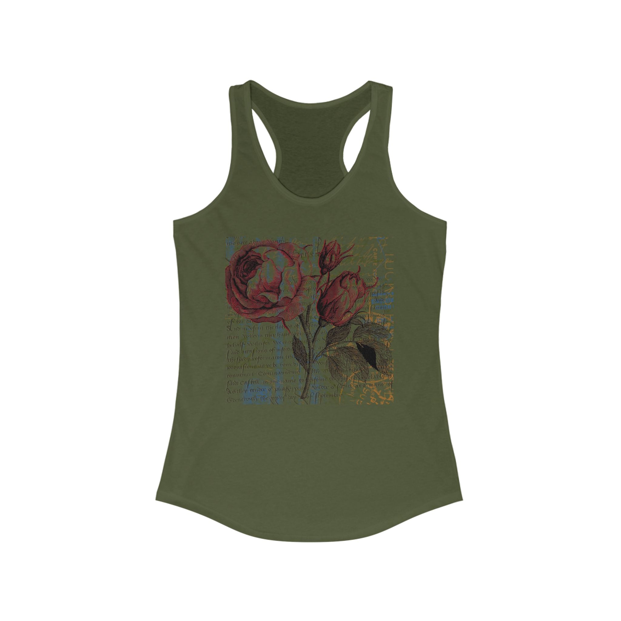 Vintage Floral Racerback Tank for Women - Perfect for Summer Styling