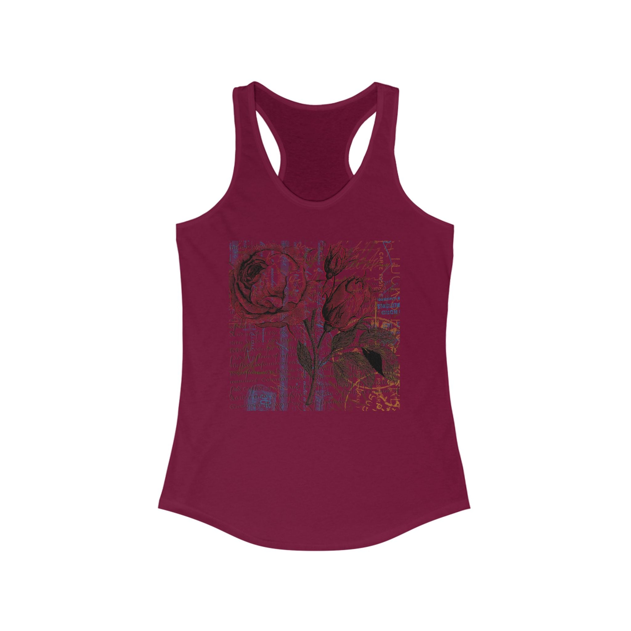 Vintage Floral Racerback Tank for Women - Perfect for Summer Styling