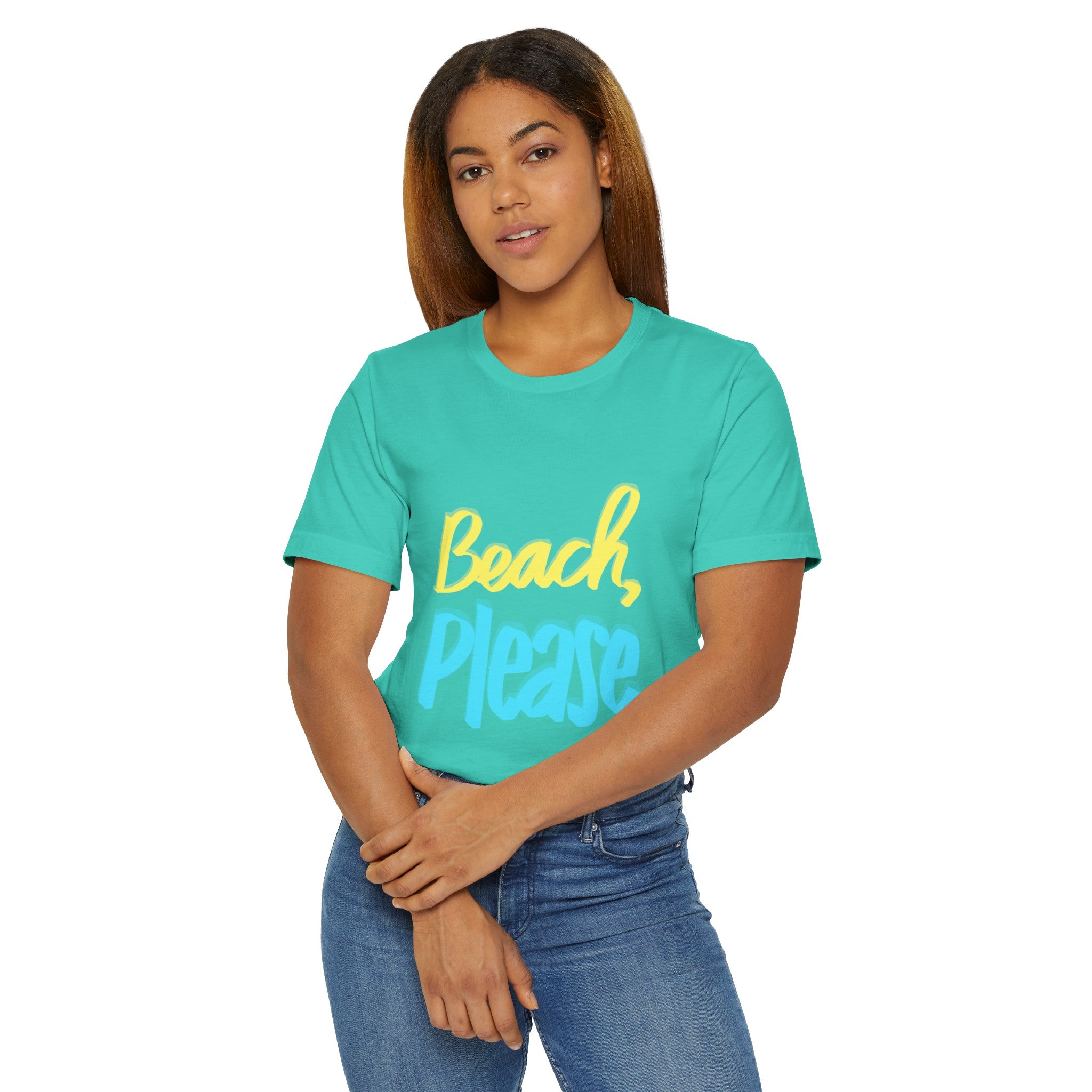 BEACH, PLEASE Unisex Jersey Short Sleeve Tee