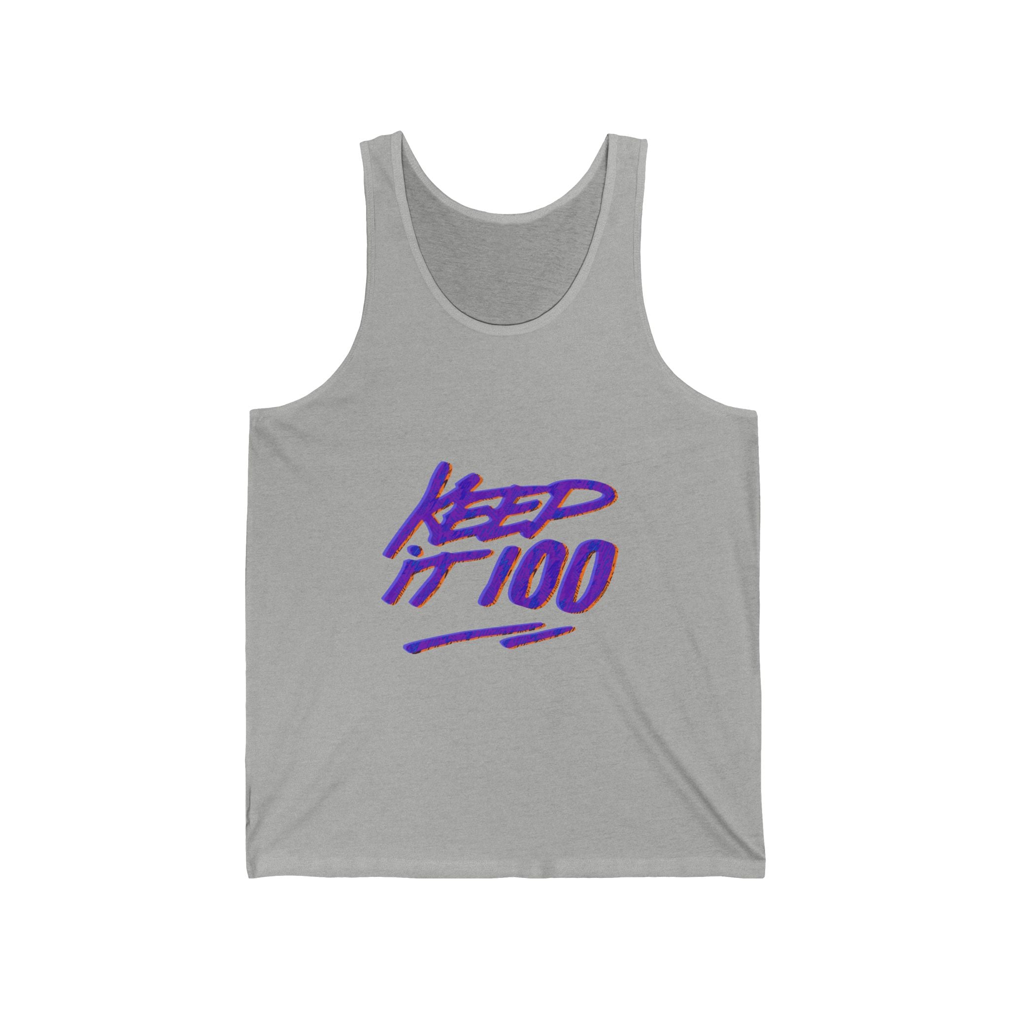 Keep It 100 Unisex Jersey Tank - Casual Summer Tee