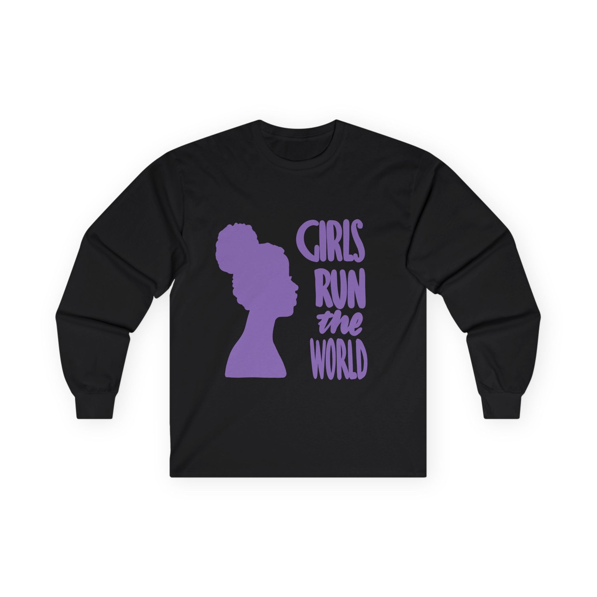 Girls Run the World Long Sleeve Tee - Empowering Unisex Cotton Shirt
