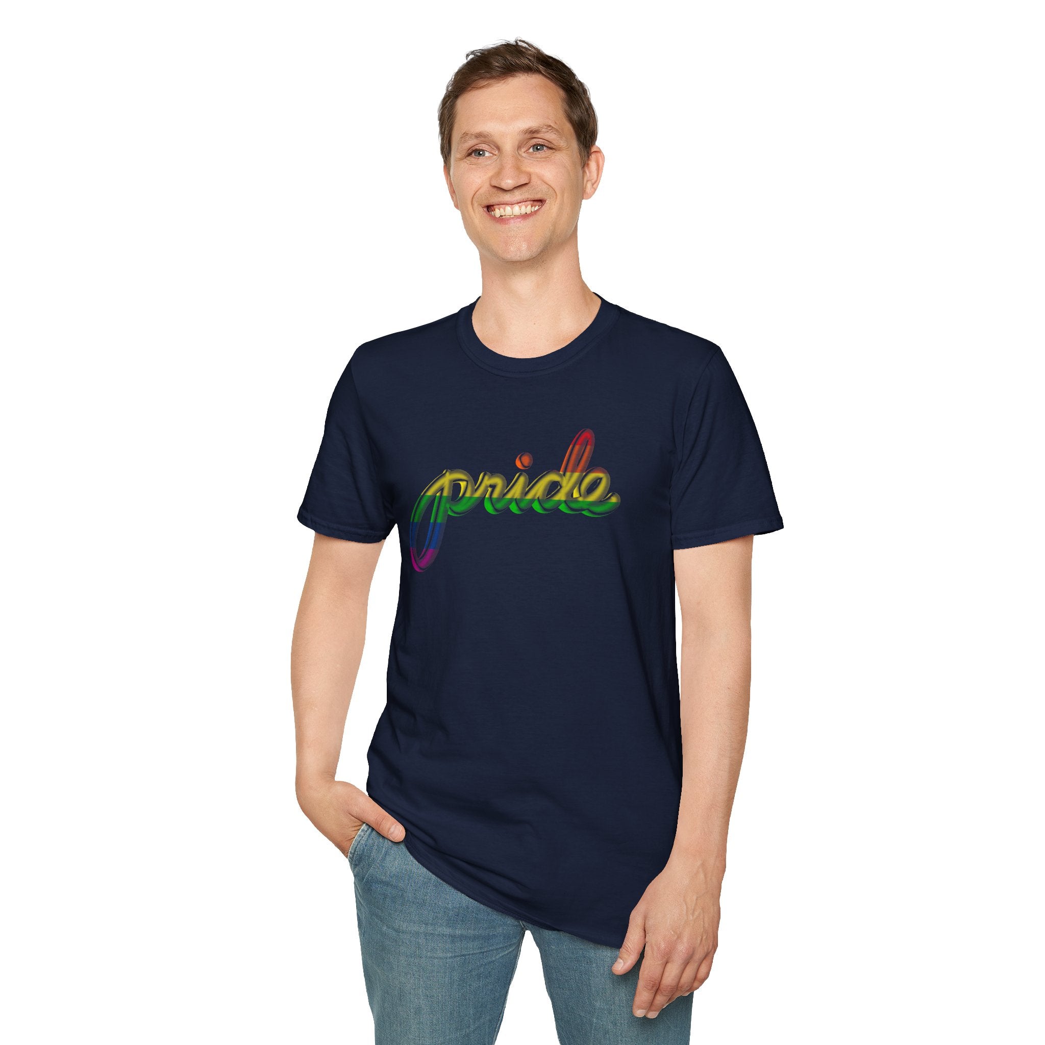 PRIDE BALLOON LETTERING Unisex Softstyle T-Shirt
