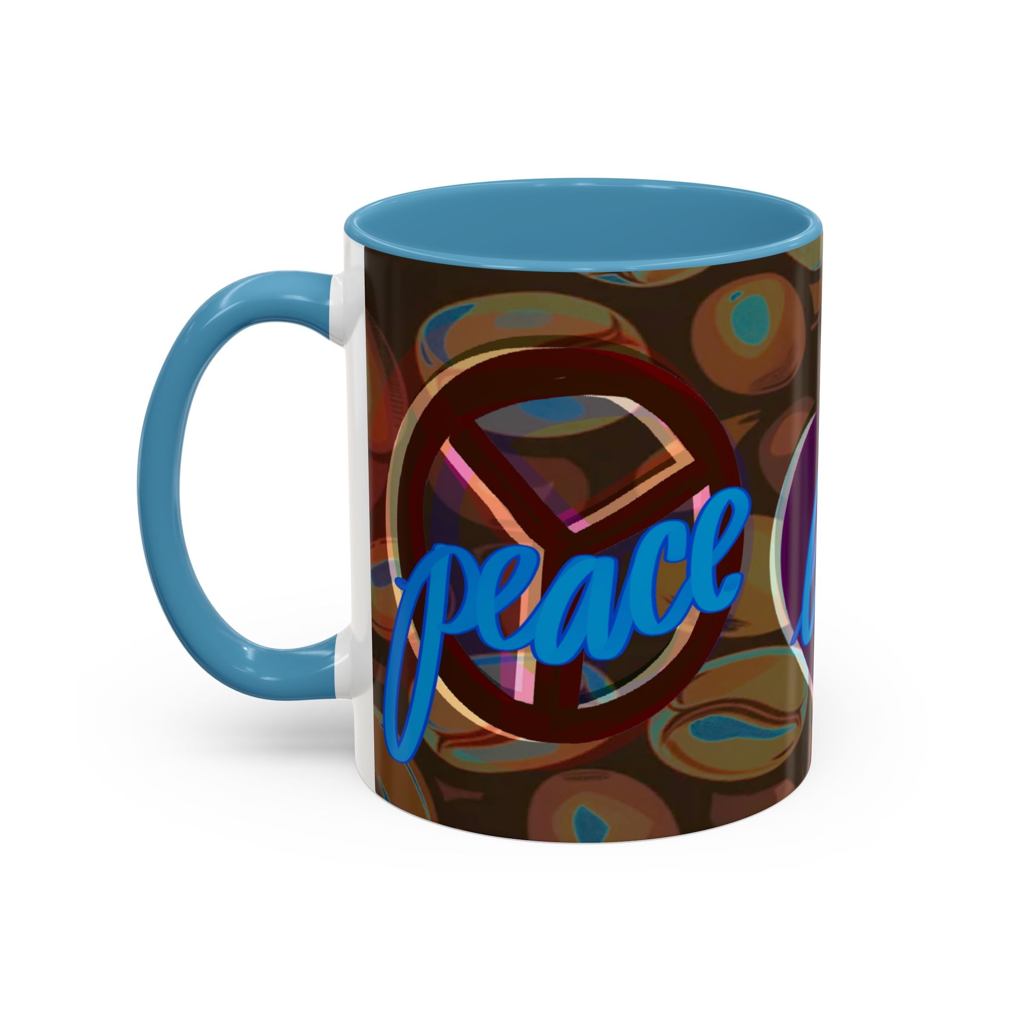 PEACE LOVE COFFEE Accent Coffee Mug (11 oz)