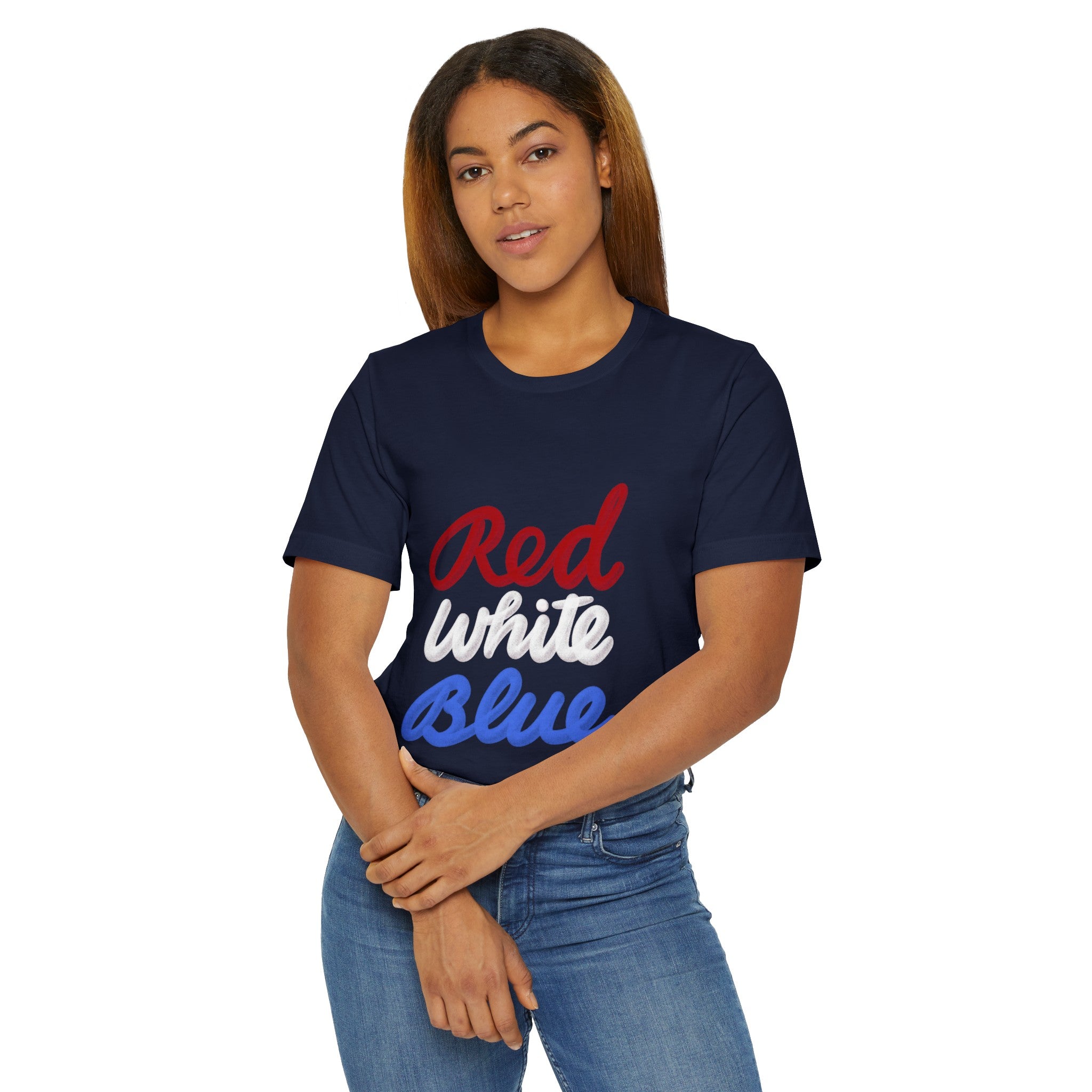 RED WHITE BLUE Unisex Jersey T-Shirt