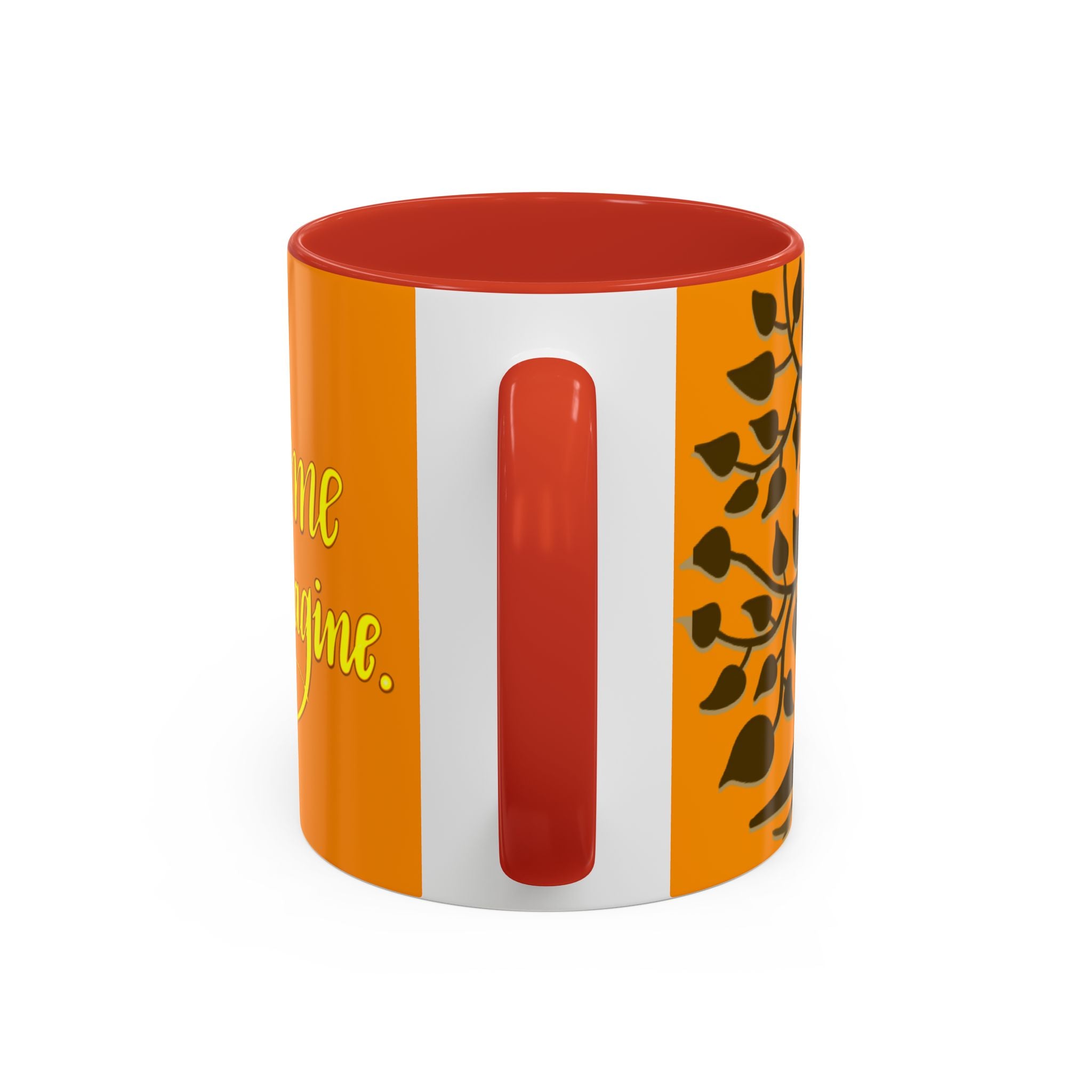 YOU BECOME WHAT YOU IMAGINE YOGA Accent Coffee Mug (11 oz)