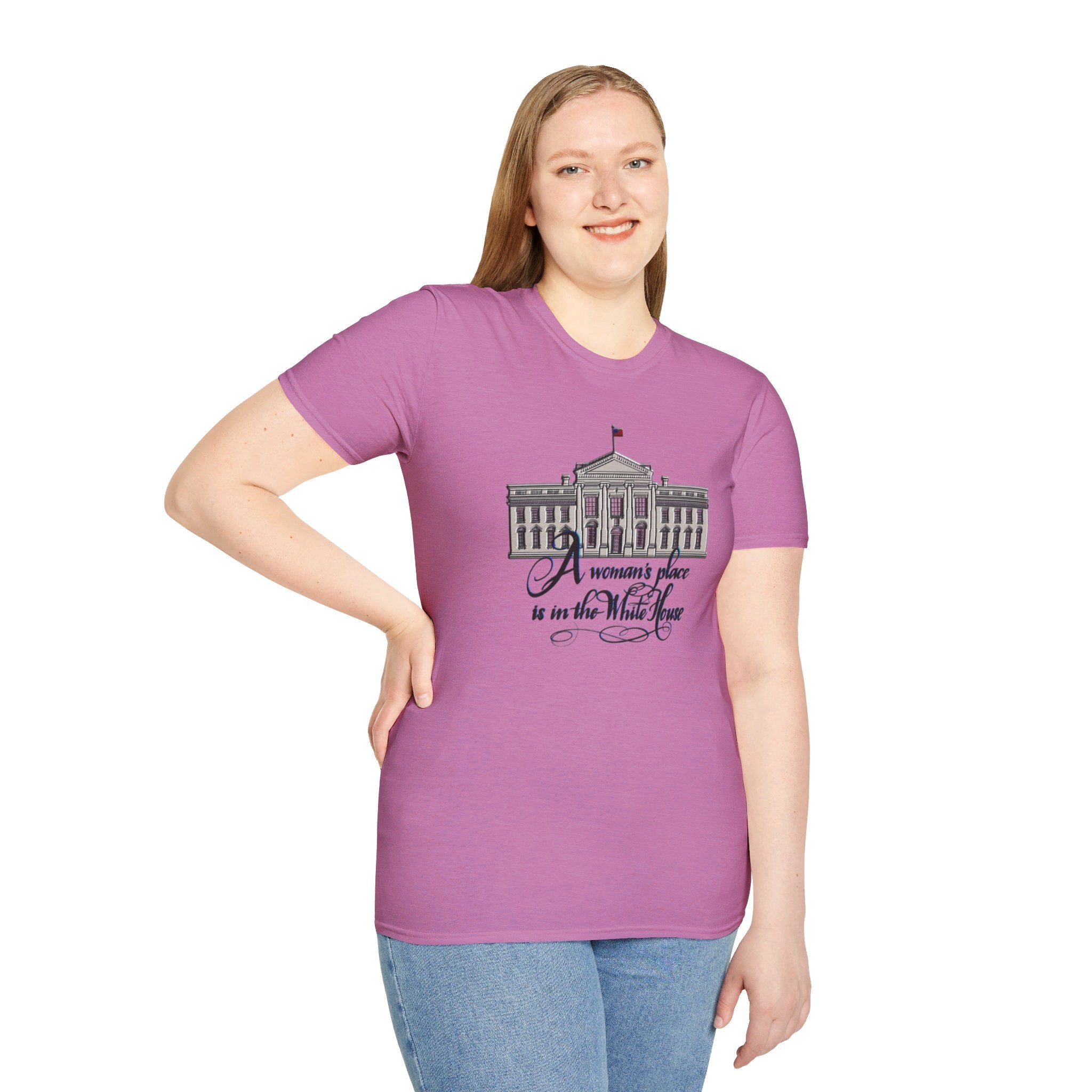 A WOMAN’S PLACE IS IN THE WHITE HOUSE Softstyle T-Shirt
