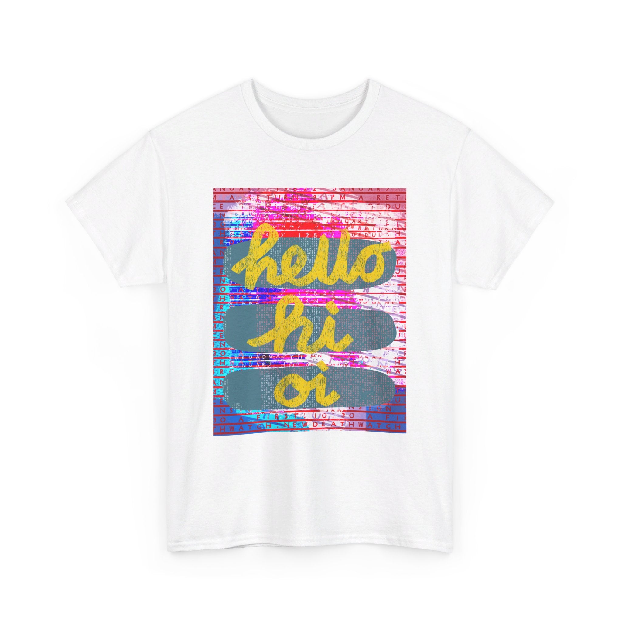 HELLO HI OI Unisex Heavy Cotton T
