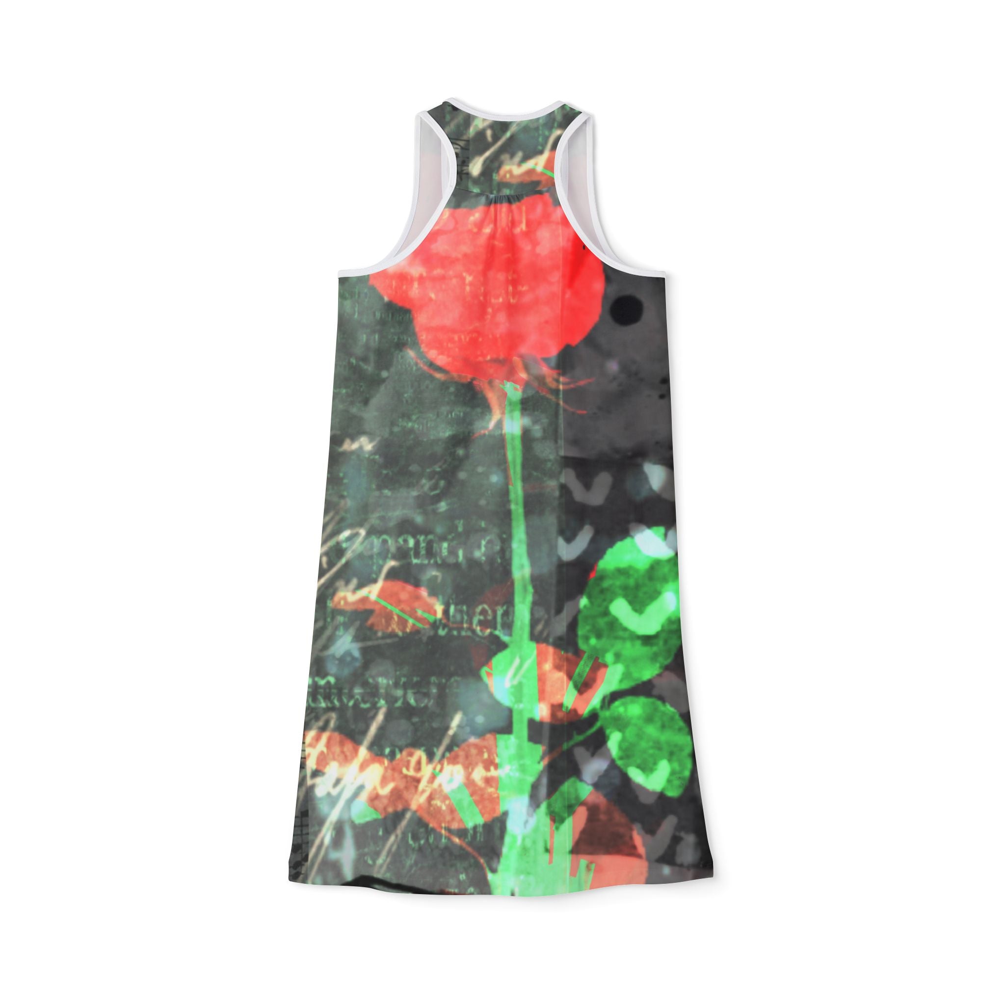 Floral Art Women's Racerback Dress - Stylish Summer Outfit