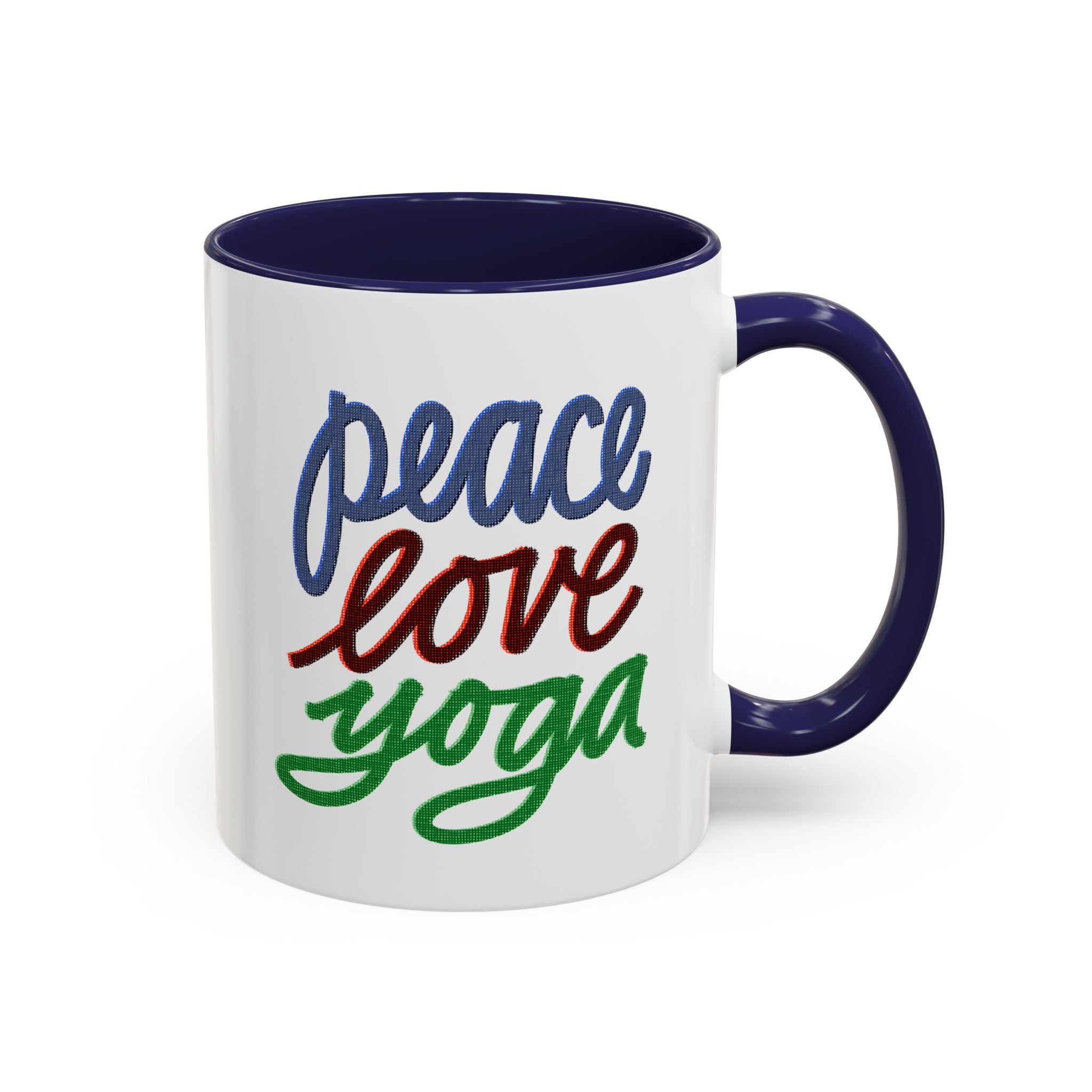 PEACE LOVE YOGA 11 oz Coffee Mug