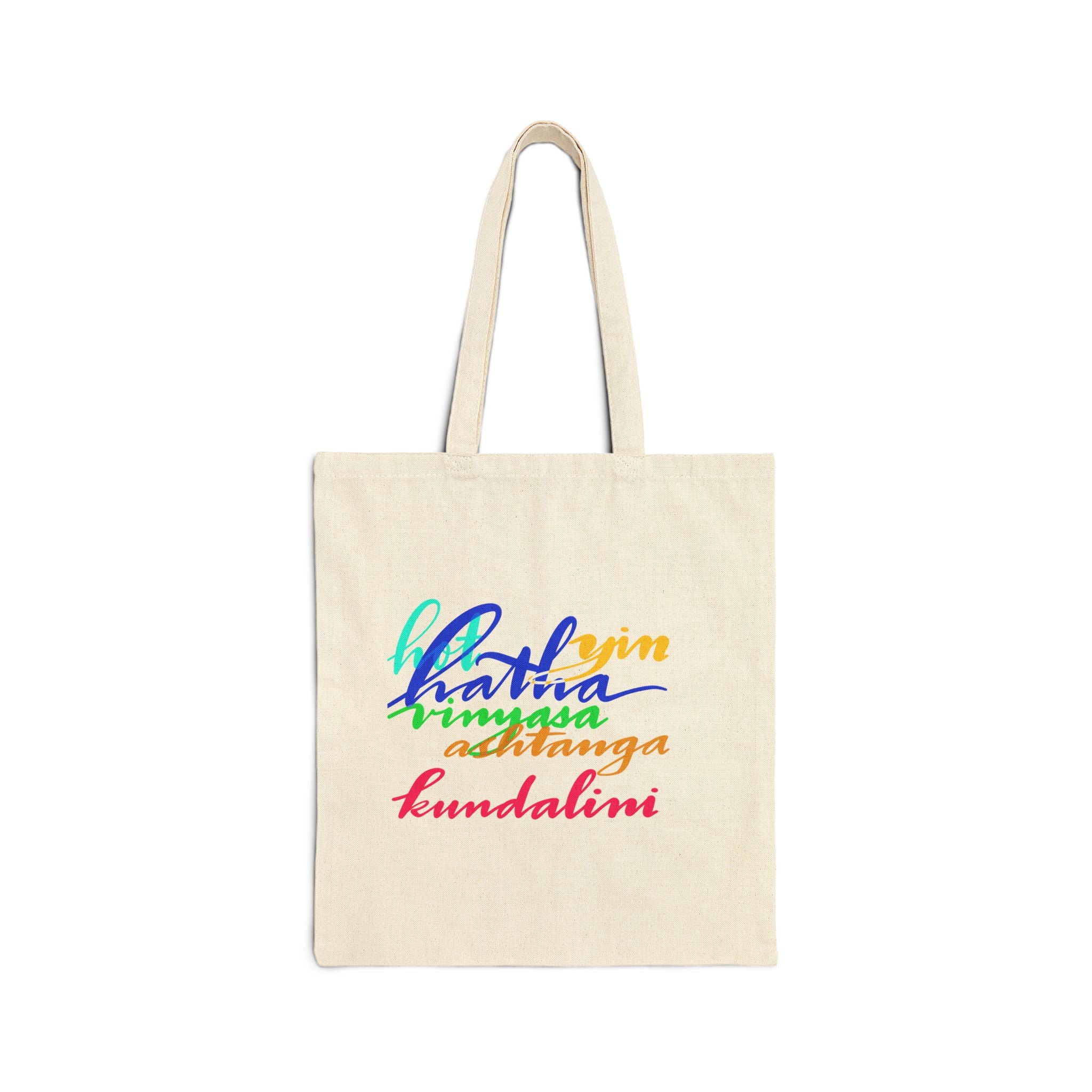 Many Styles of Yoga Soft Canvas Tote Bag - Kundalini Art Design
