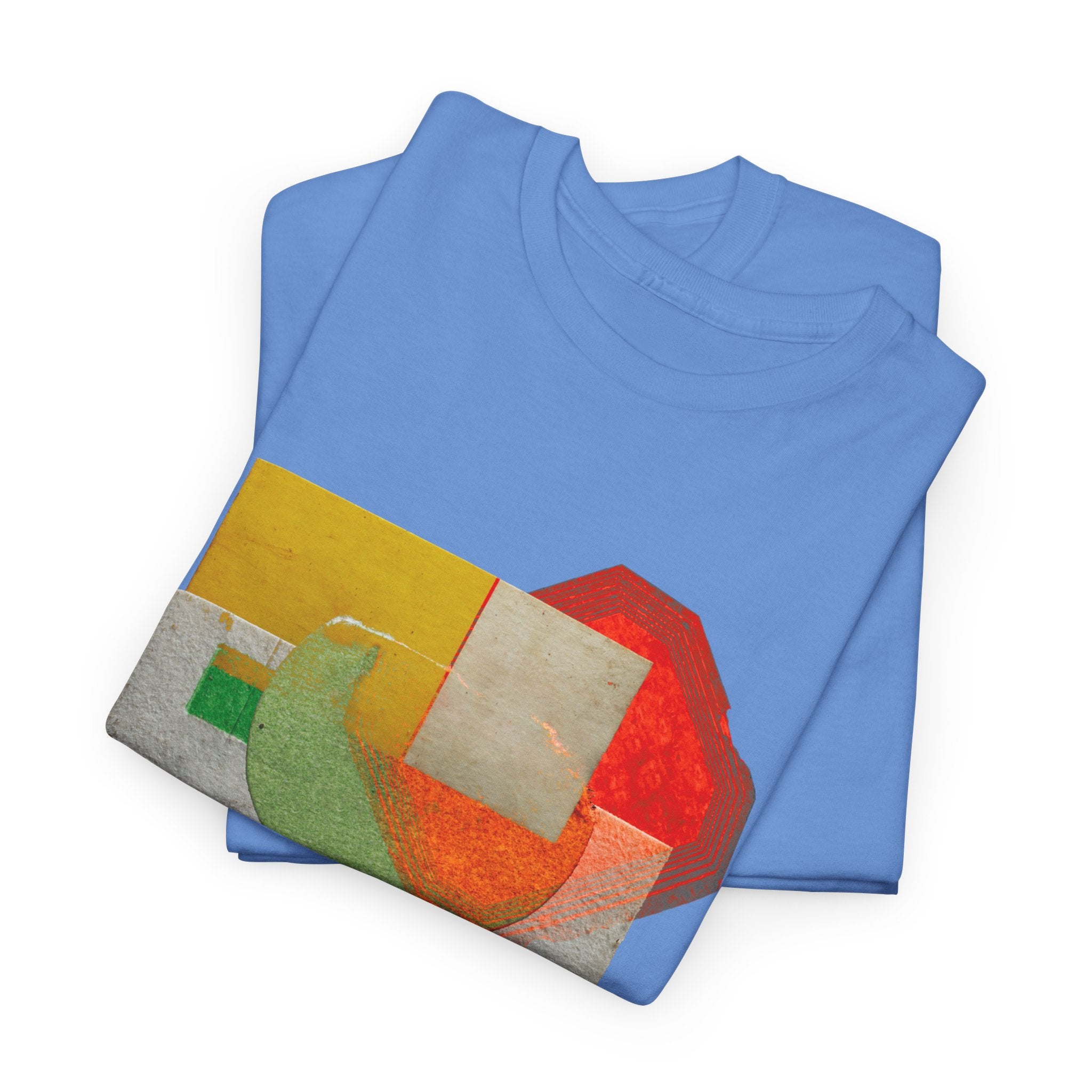Modern Geometric Unisex Heavy Cotton Tee - Unique Artistic T-Shirt