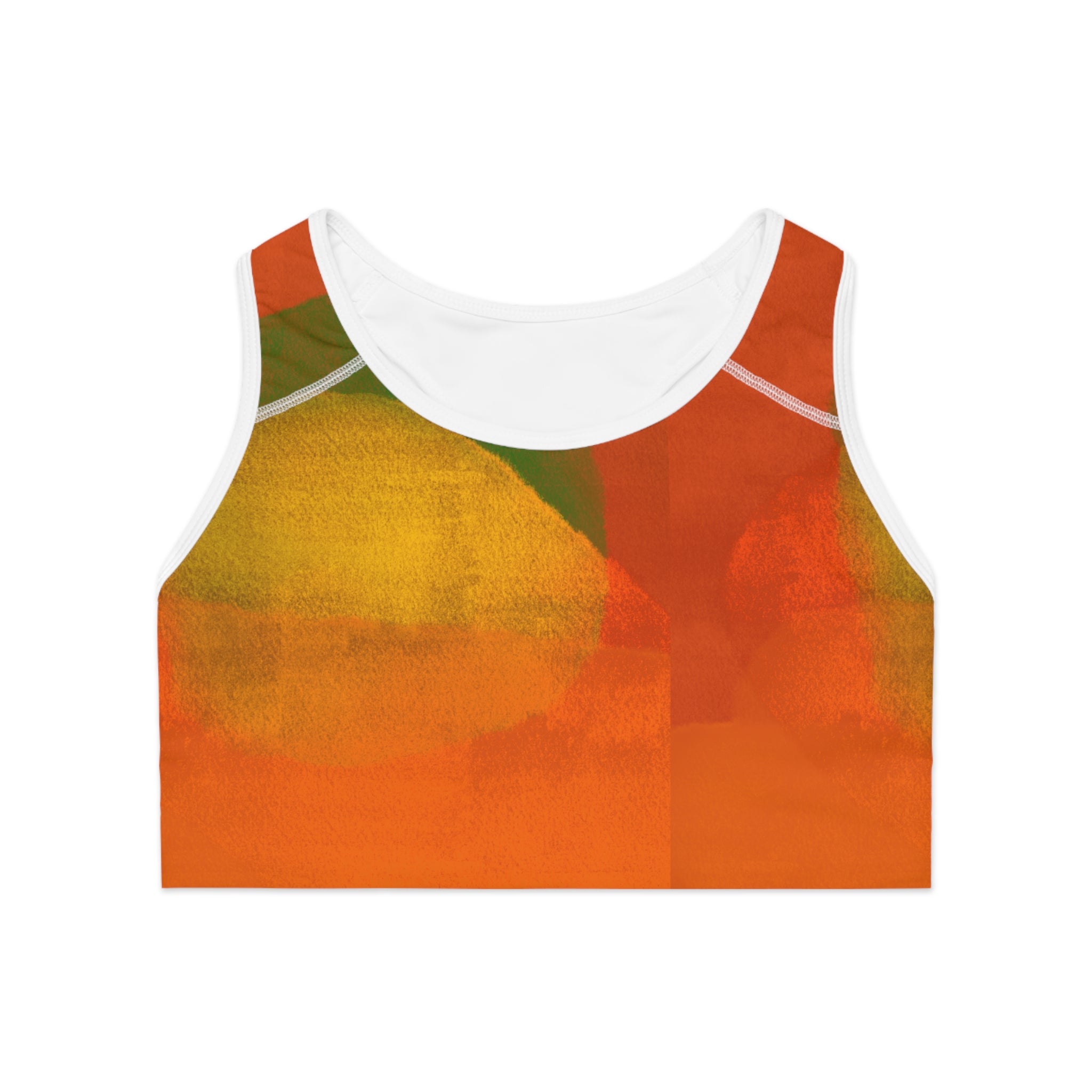 Vibrant Abstract Pattern Sports Bra for Active Women