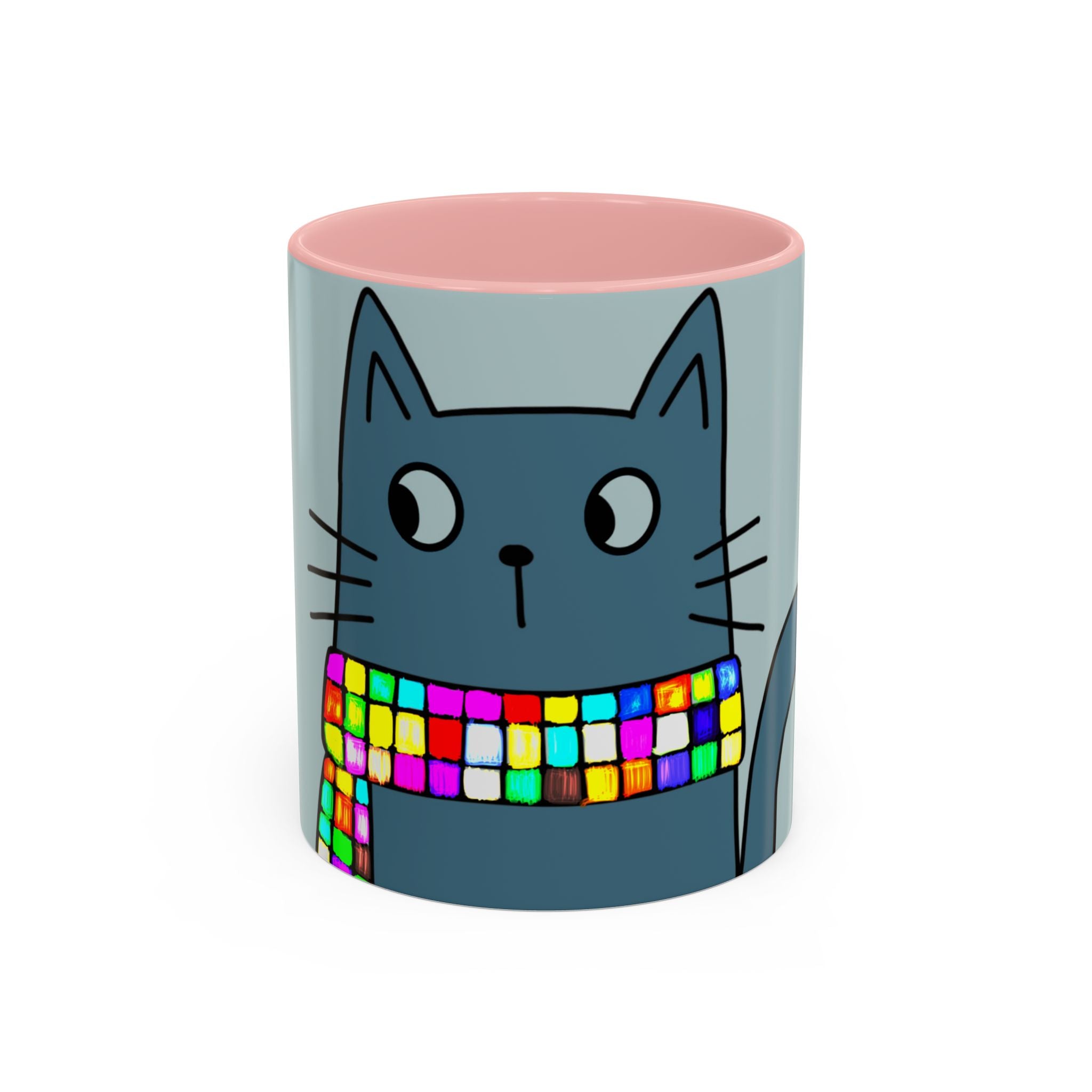 Coffee Mug - CAT WITH SCARF Design - 11oz