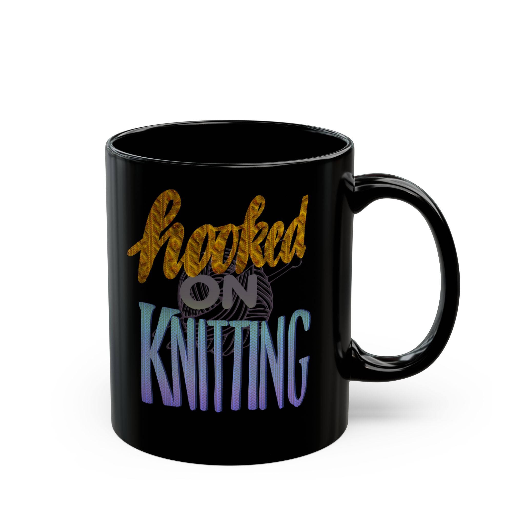 HOOKED ON KNITTING Mug (11oz)