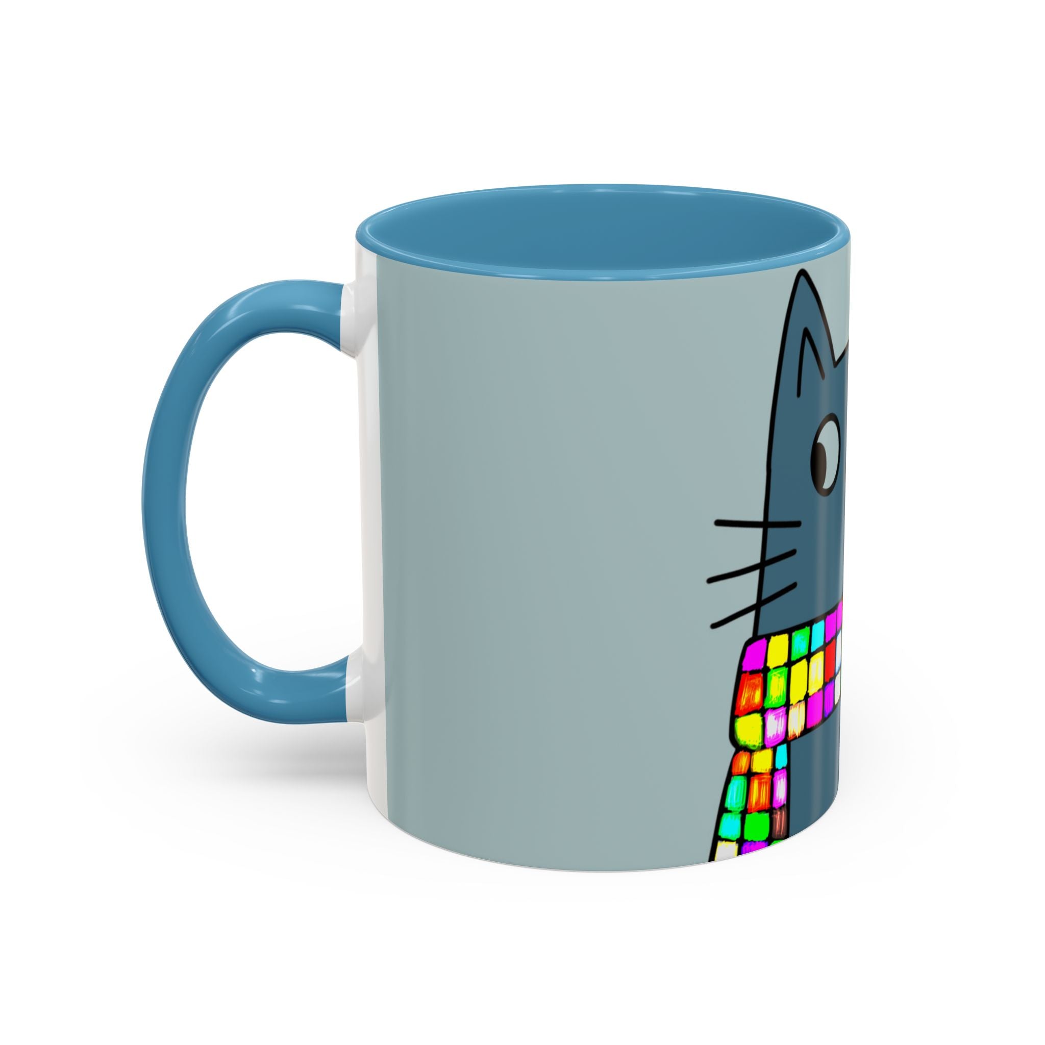Coffee Mug - CAT WITH SCARF Design - 11oz
