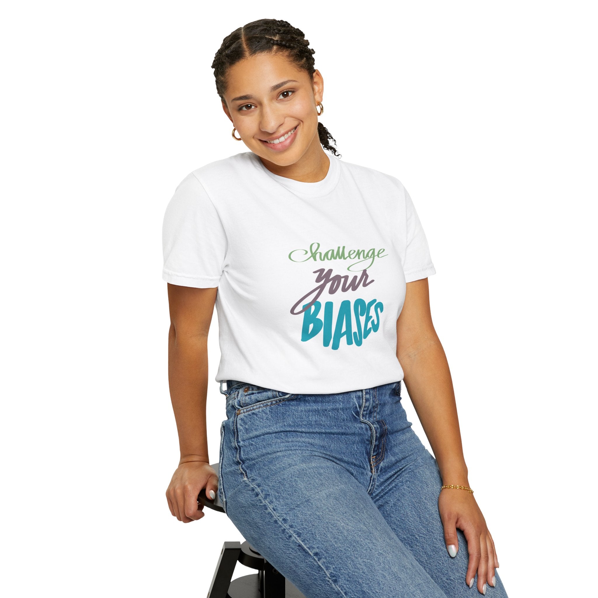 CHALLENGE BIASES Unisex Garment-Dyed T-shirt