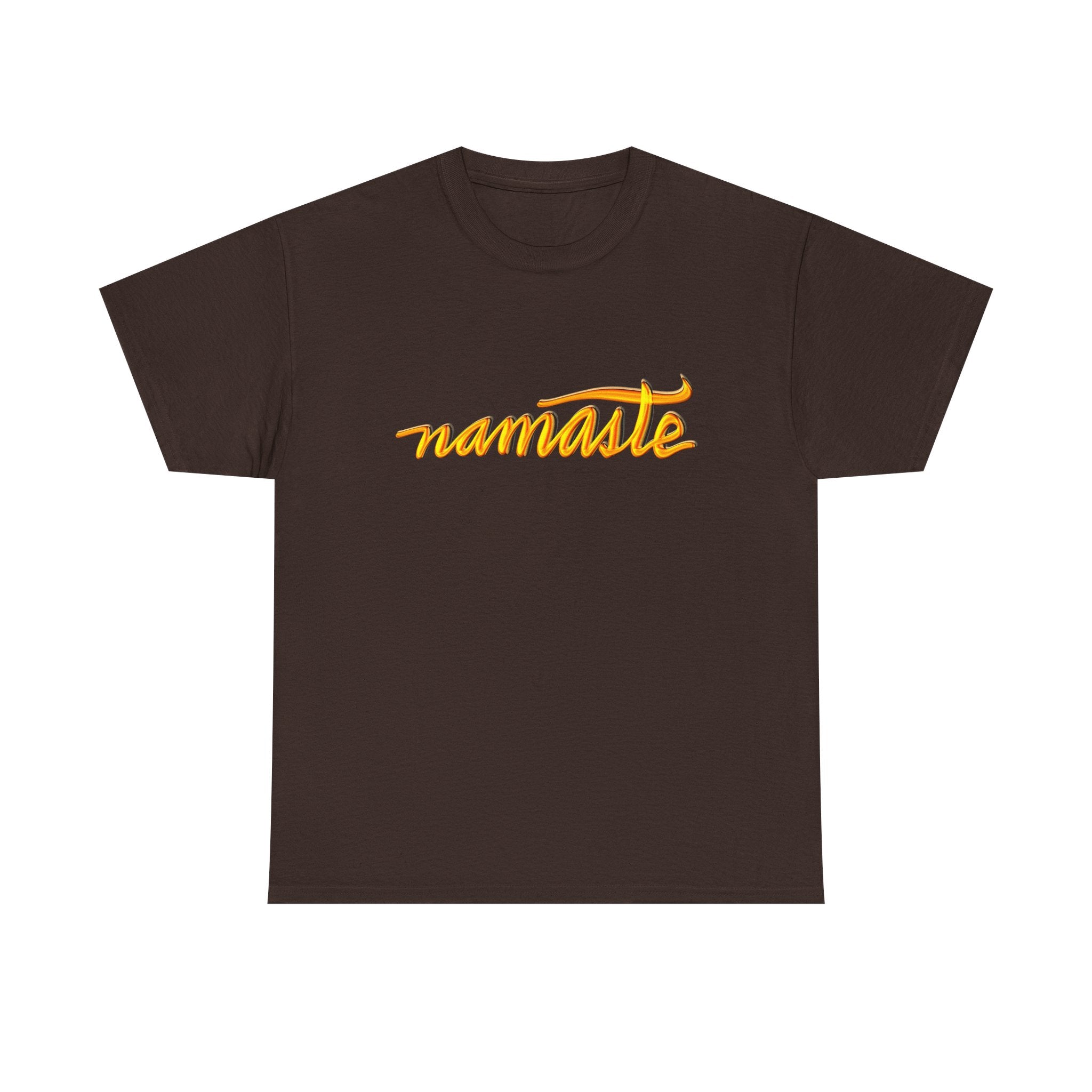 Namaste Unisex Heavy Cotton Tee - Relaxed Fit Yoga Shirt