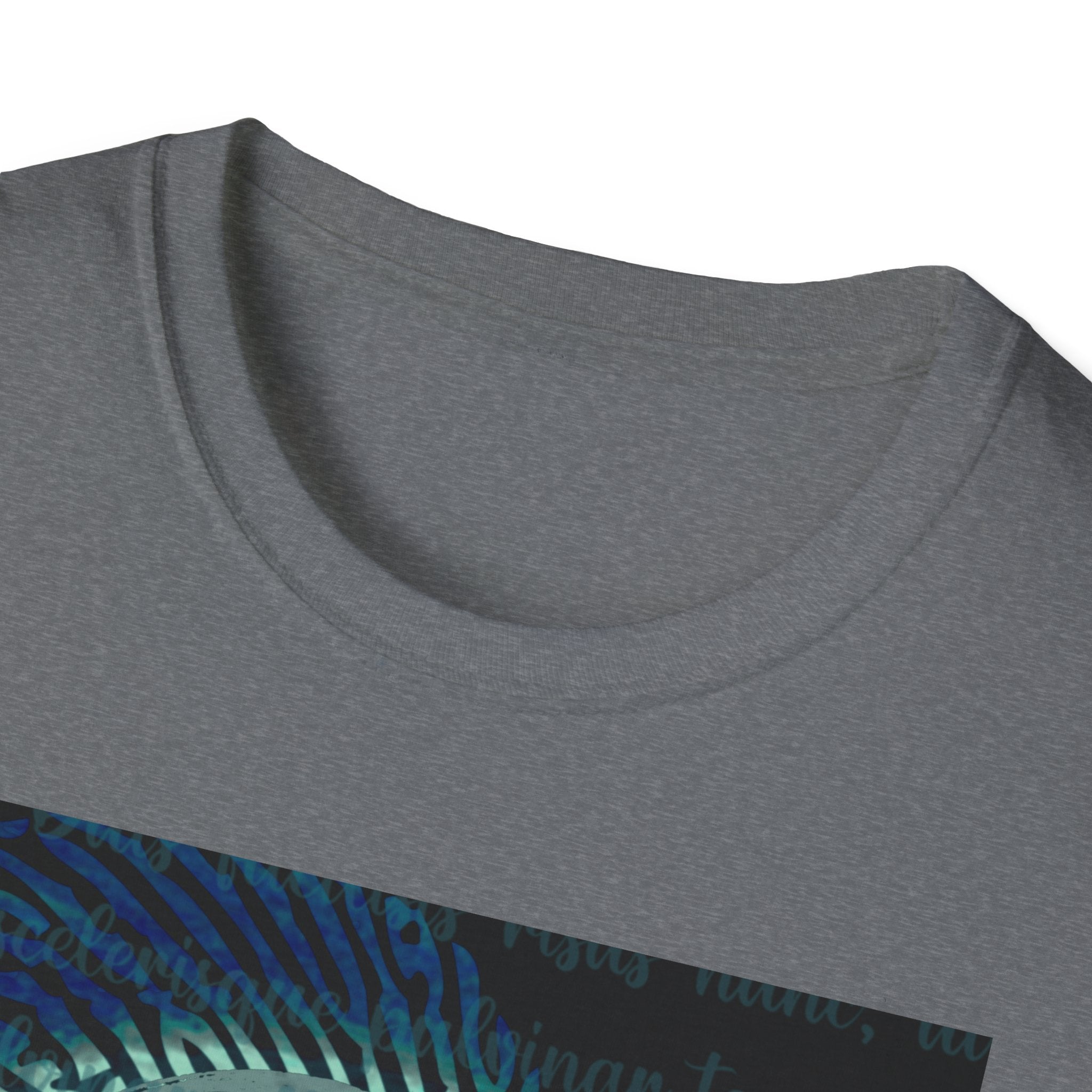 Ocean Wave Initial Unisex Softstyle T-Shirt - Serene Nature Design