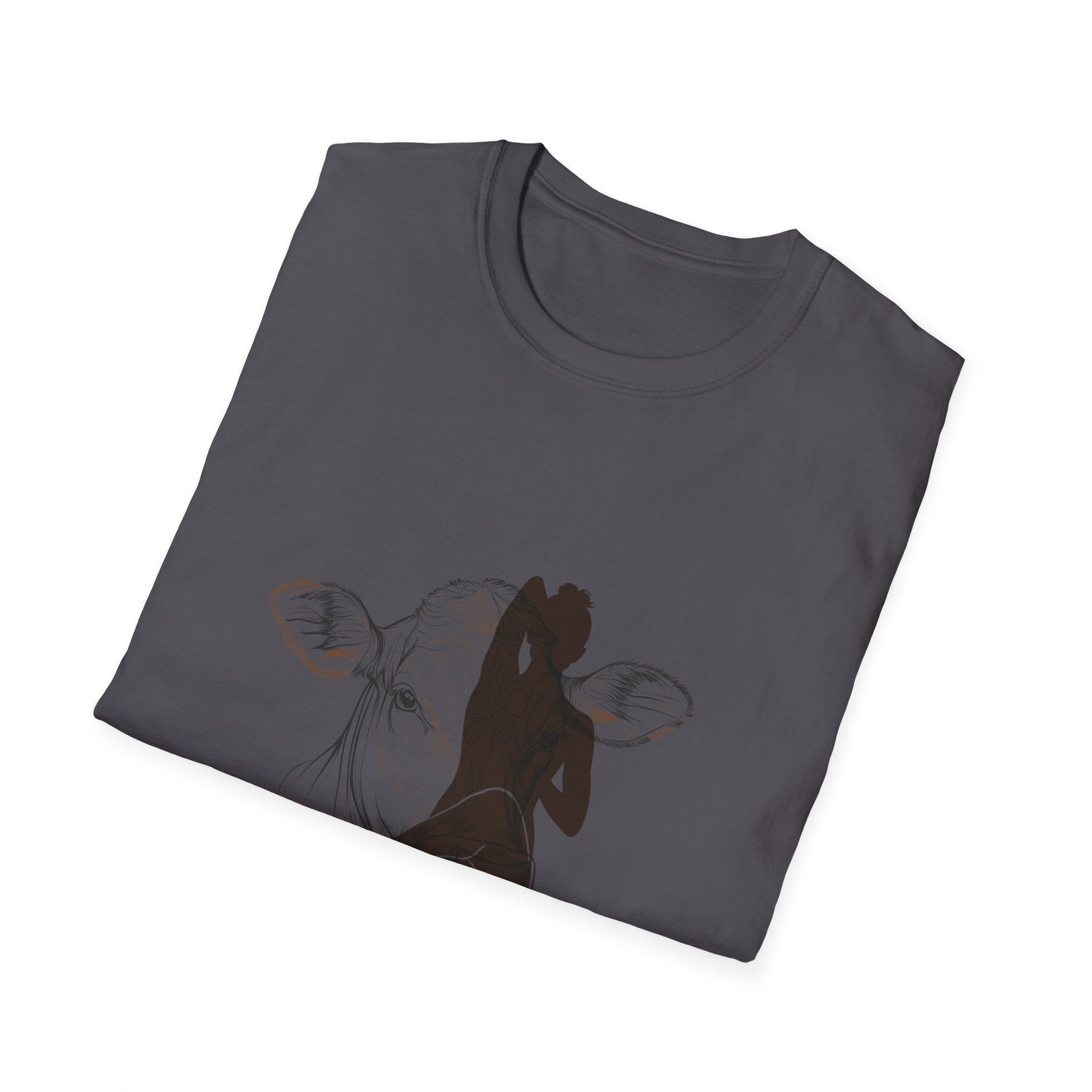Cow Face Pose Softstyle T-Shirt -Yoga Statement Tee
