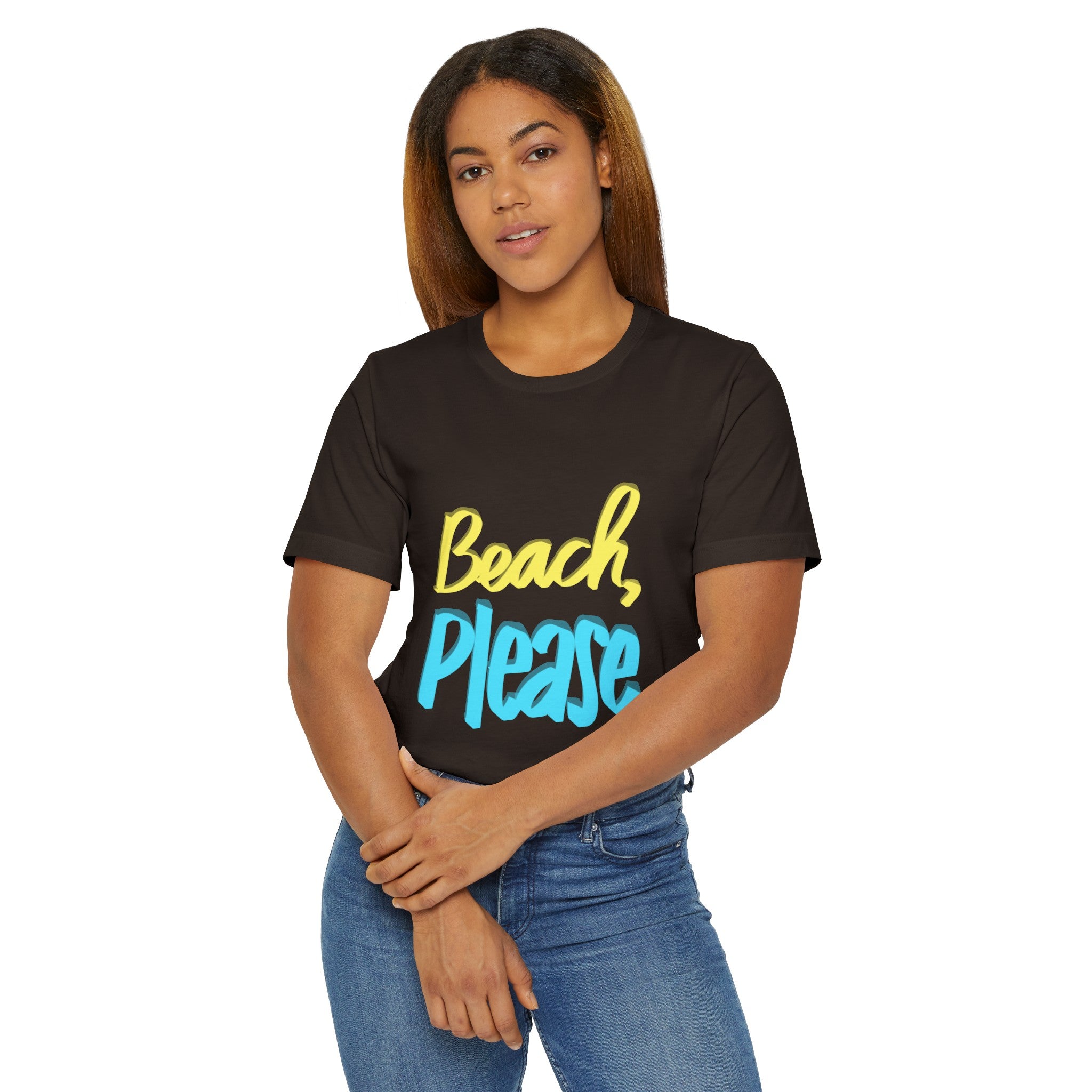 BEACH, PLEASE Unisex Jersey Short Sleeve Tee