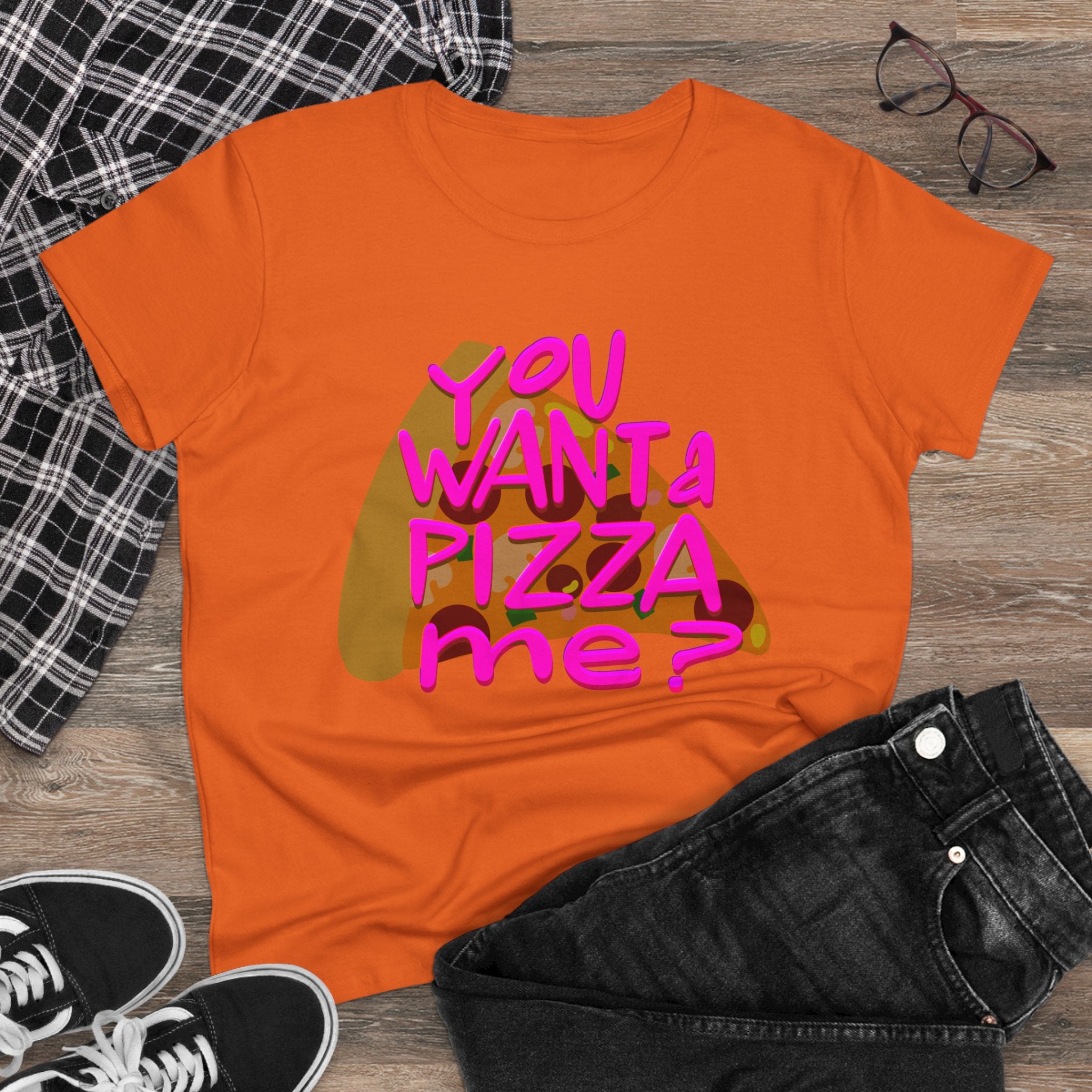 Pizza Quote Tee - Casual Cotton Shirt