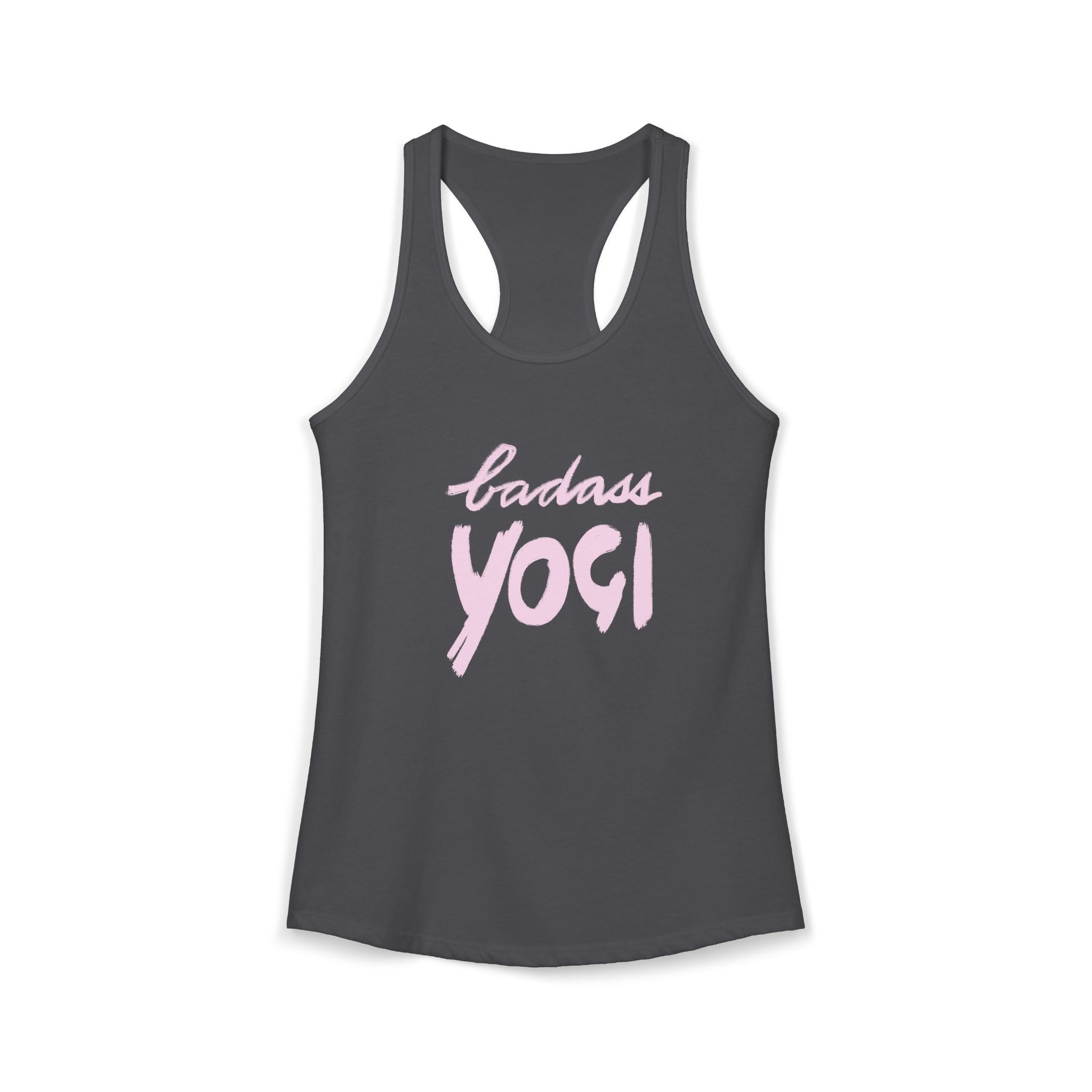 Badass Yogi Racerback Tank — Handwritten Script Yoga Tribute