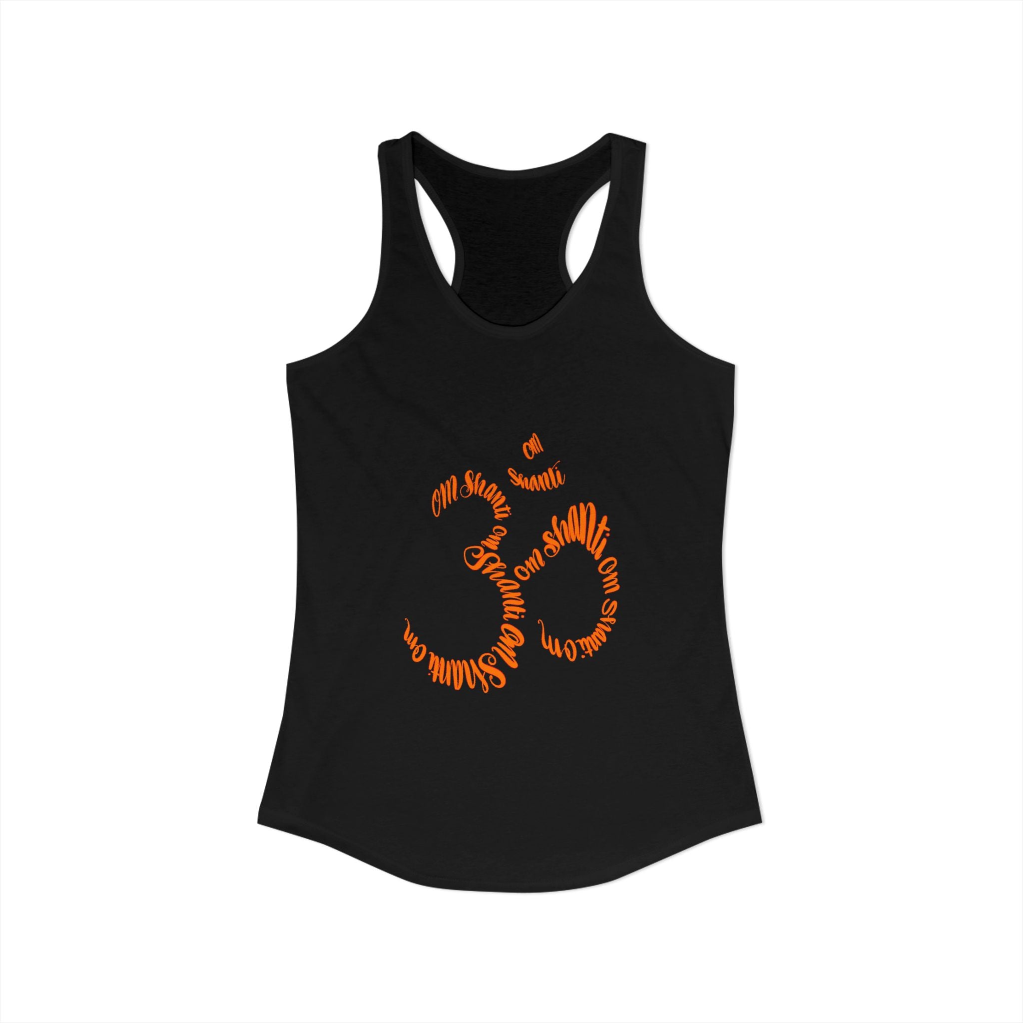 Yoga OM Racerback Tank — Hand-Drawn Calligraphy